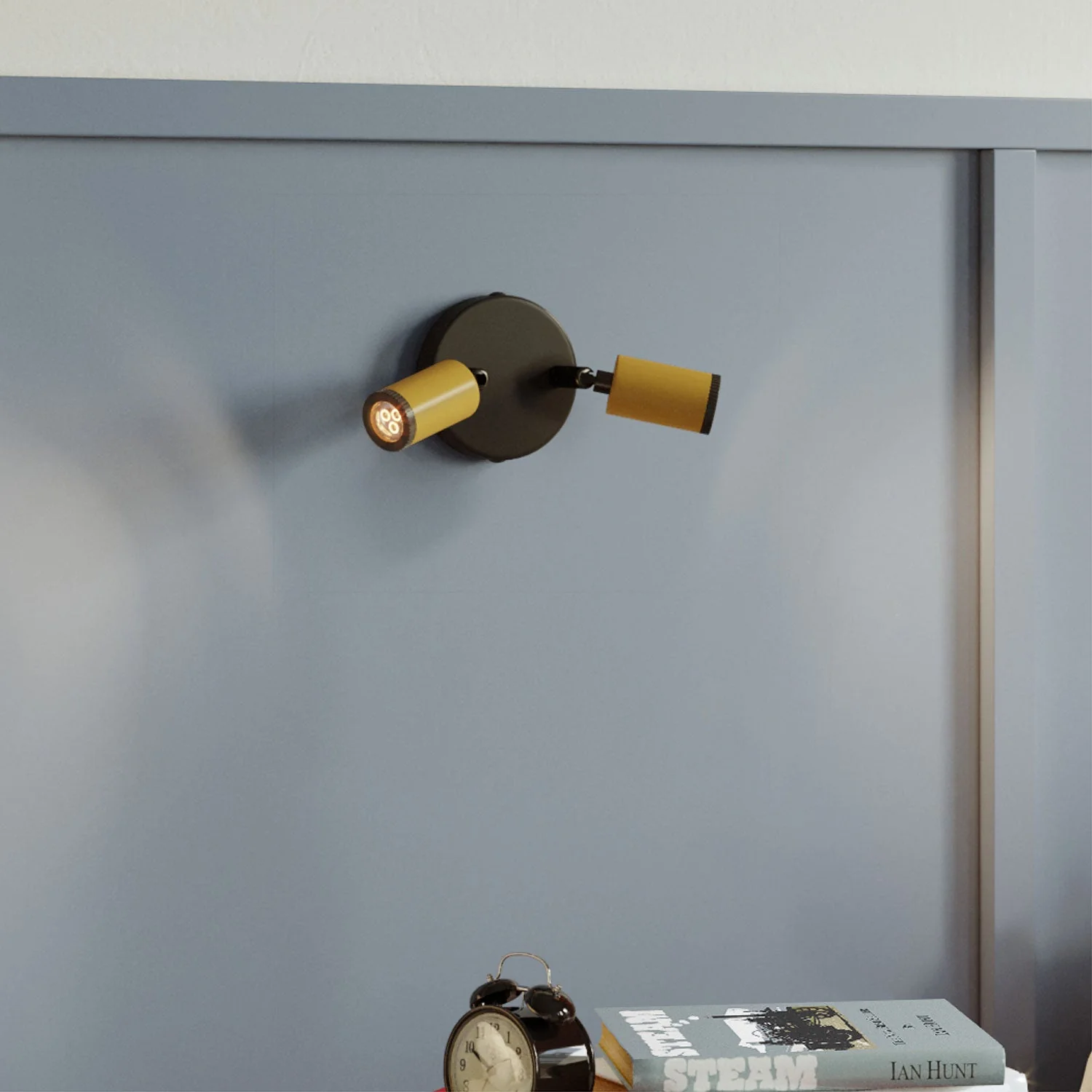 Fermaluce avec 2 spots orientables Mini Spotlight GU1d0 - Moutarde - Image 3
