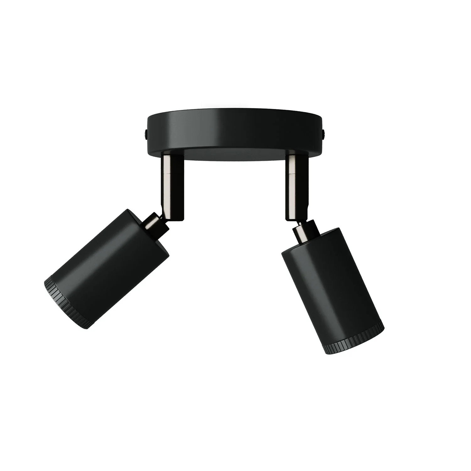 Fermaluce avec 2 spots orientables Mini Spotlight GU1d0 - Noir
