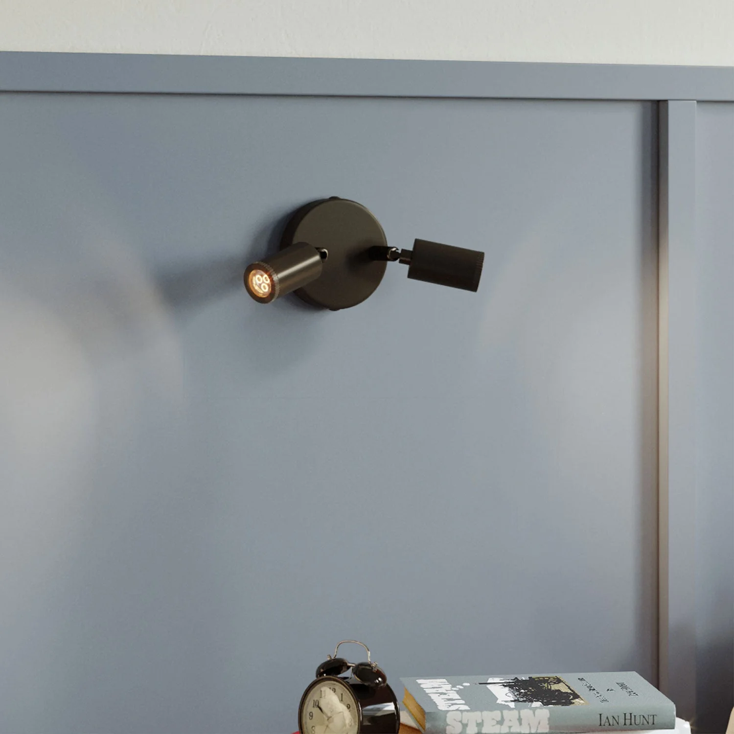 Fermaluce avec 2 spots orientables Mini Spotlight GU1d0 - Noir - Image 3