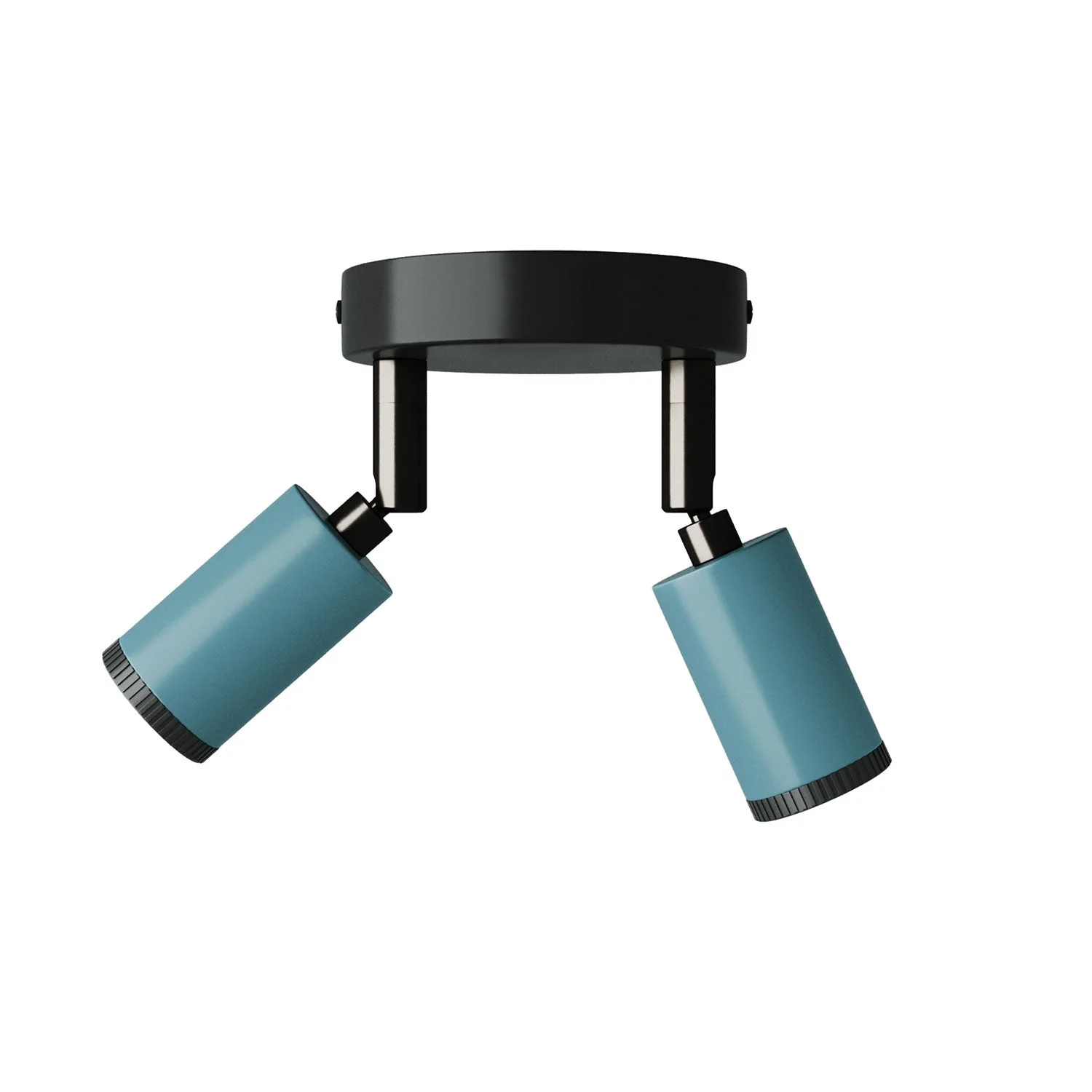 Fermaluce avec 2 spots orientables Mini Spotlight GU1d0 - Pétrole