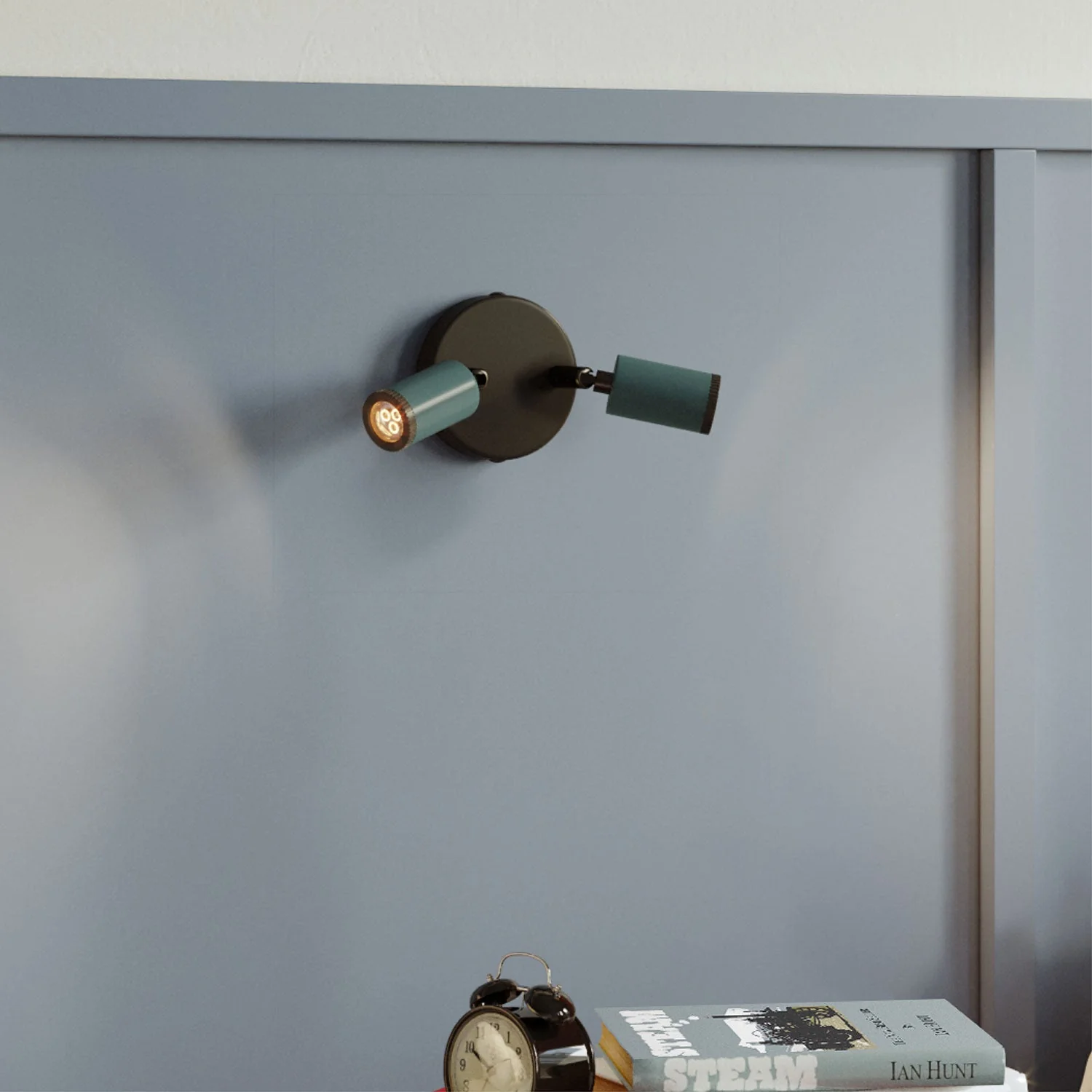 Fermaluce avec 2 spots orientables Mini Spotlight GU1d0 - Pétrole - Image 3