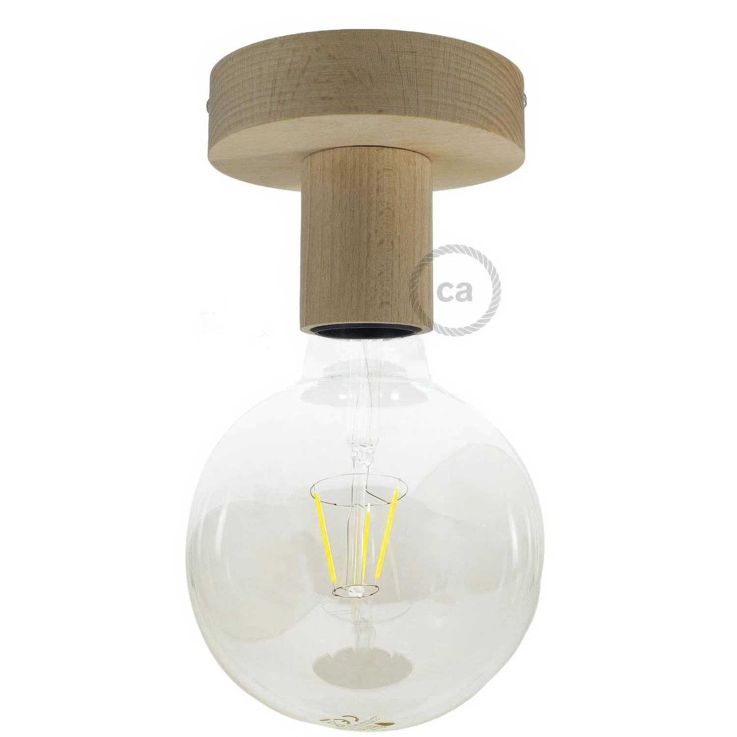Fermaluce Wood S, plafonnier ou applique en bois naturel - Neutre - Image 3
