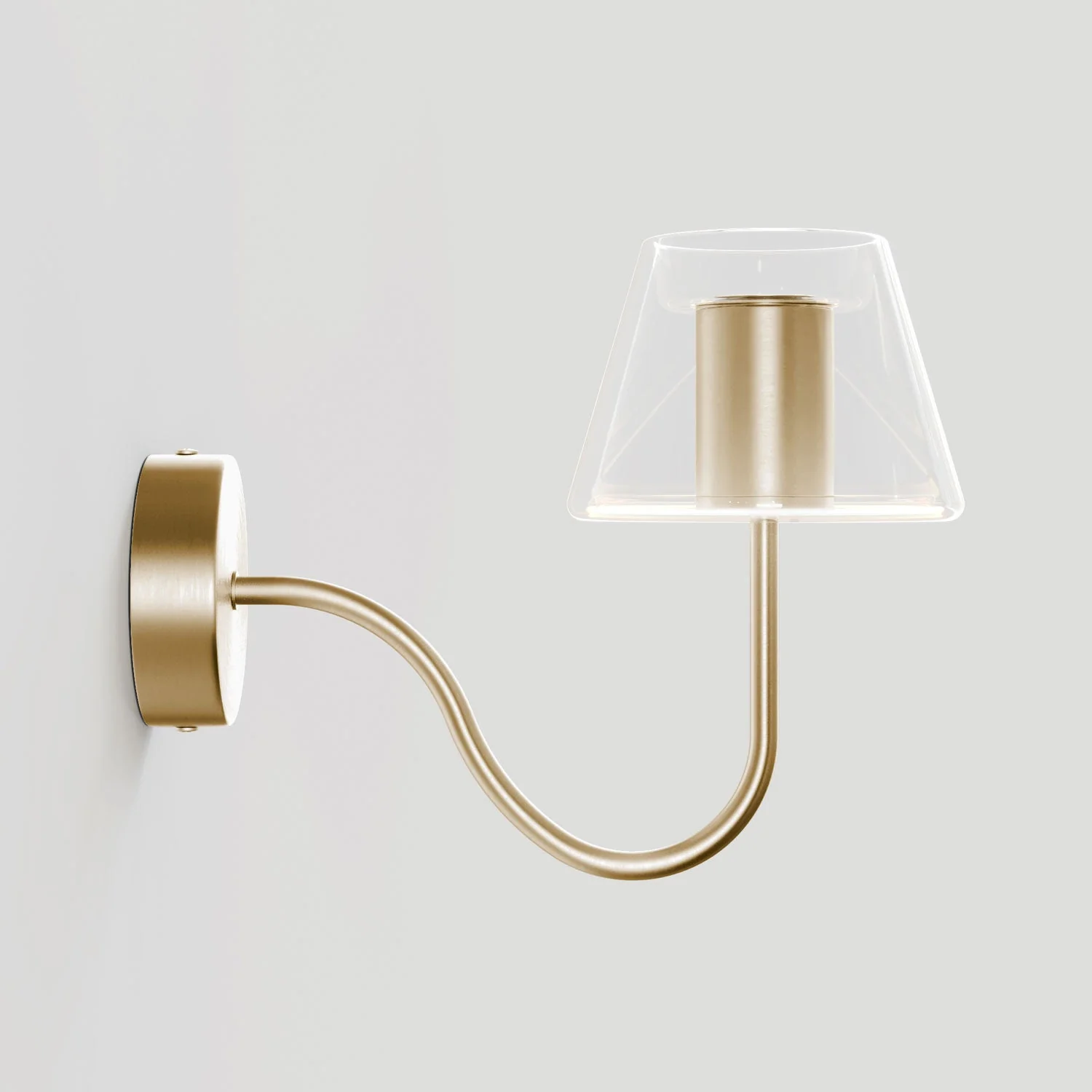 Fermaluce Ghost wall lamp avec extension en S - Bronze brossé