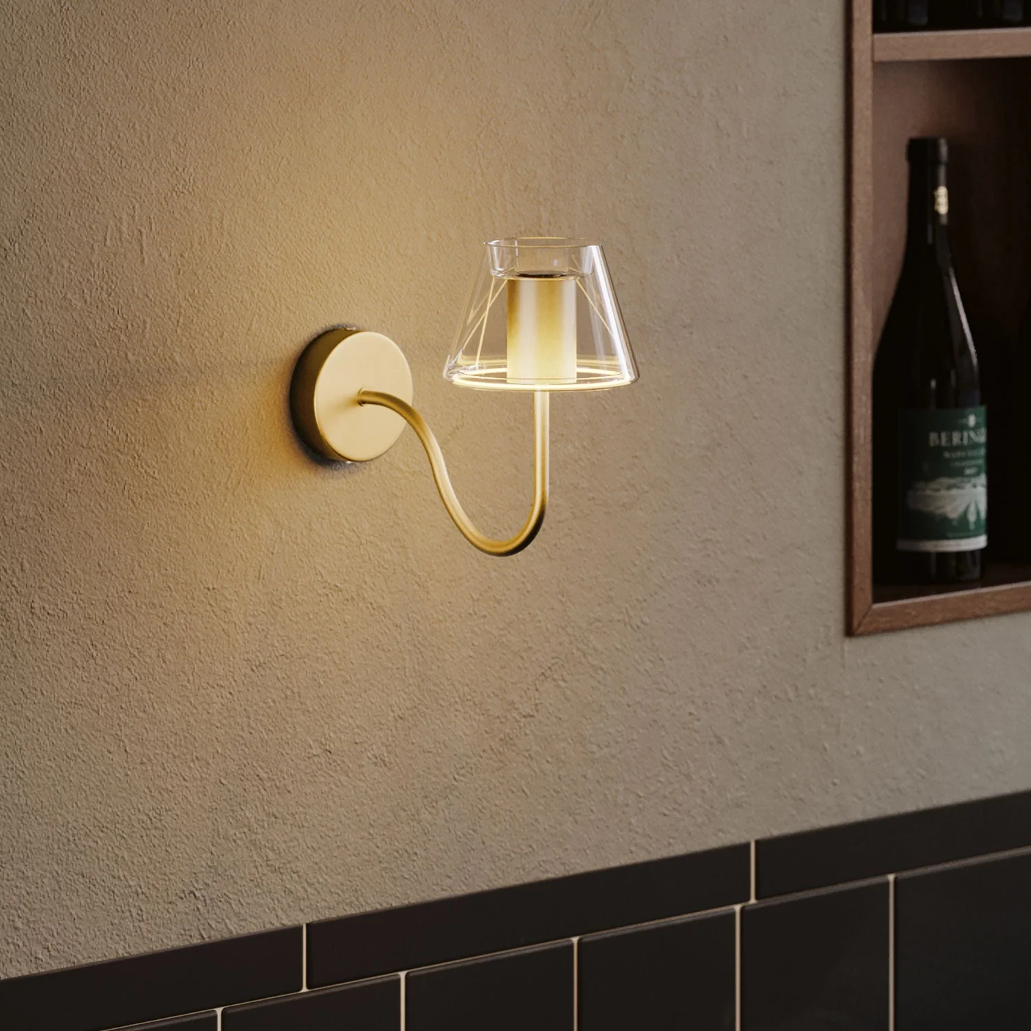 Fermaluce Ghost wall lamp avec extension en S - Bronze brossé - Image 2