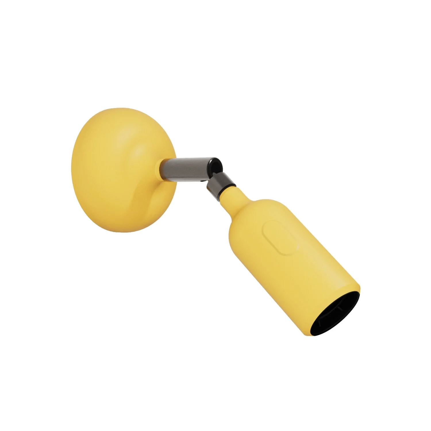 Lampe Fermaluce en silicone avec articulation et interrupteur intégré - Jaune
