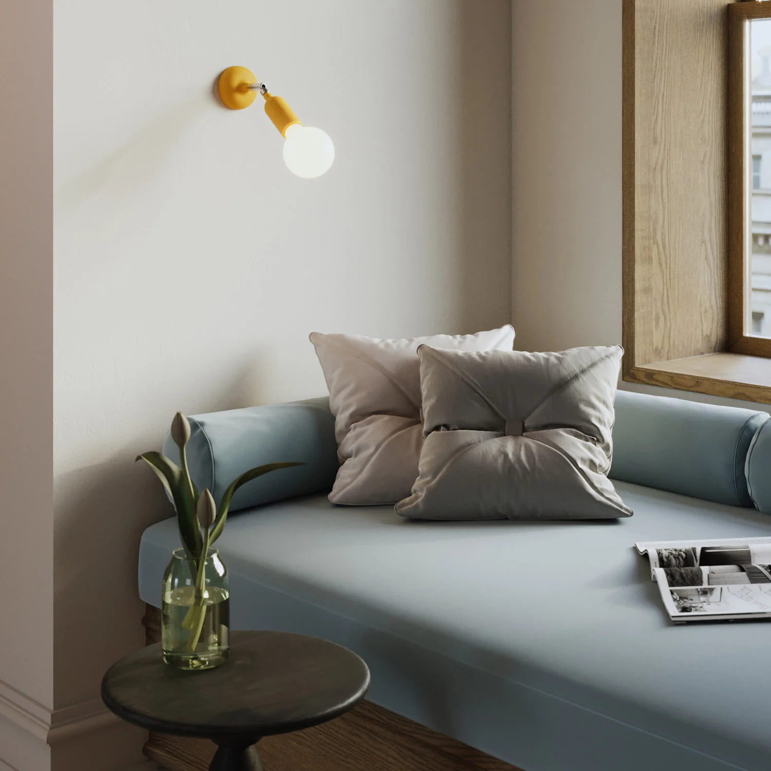 Lampe Fermaluce en silicone avec articulation et interrupteur intégré - Jaune - Image 2