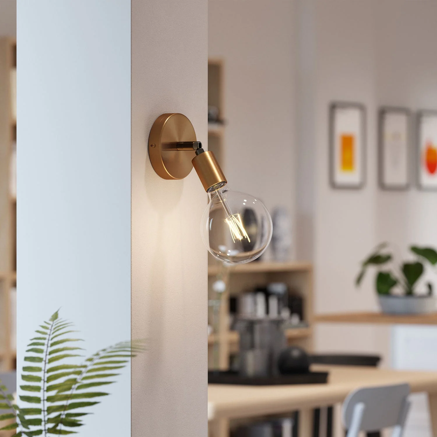 Fermaluce Métal 90°, point lumineux orientable mural ou plafond - Bronze satiné - Image 2