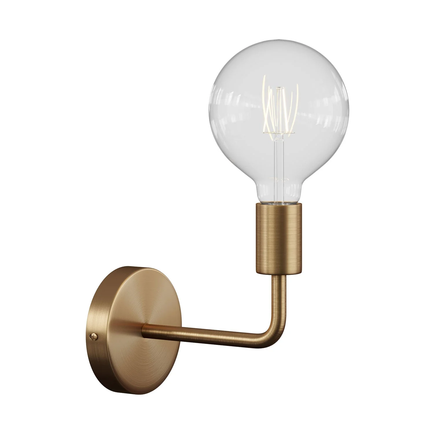 Fermaluce Metal, lampe murale en métal avec extension courbe - Bronze satiné