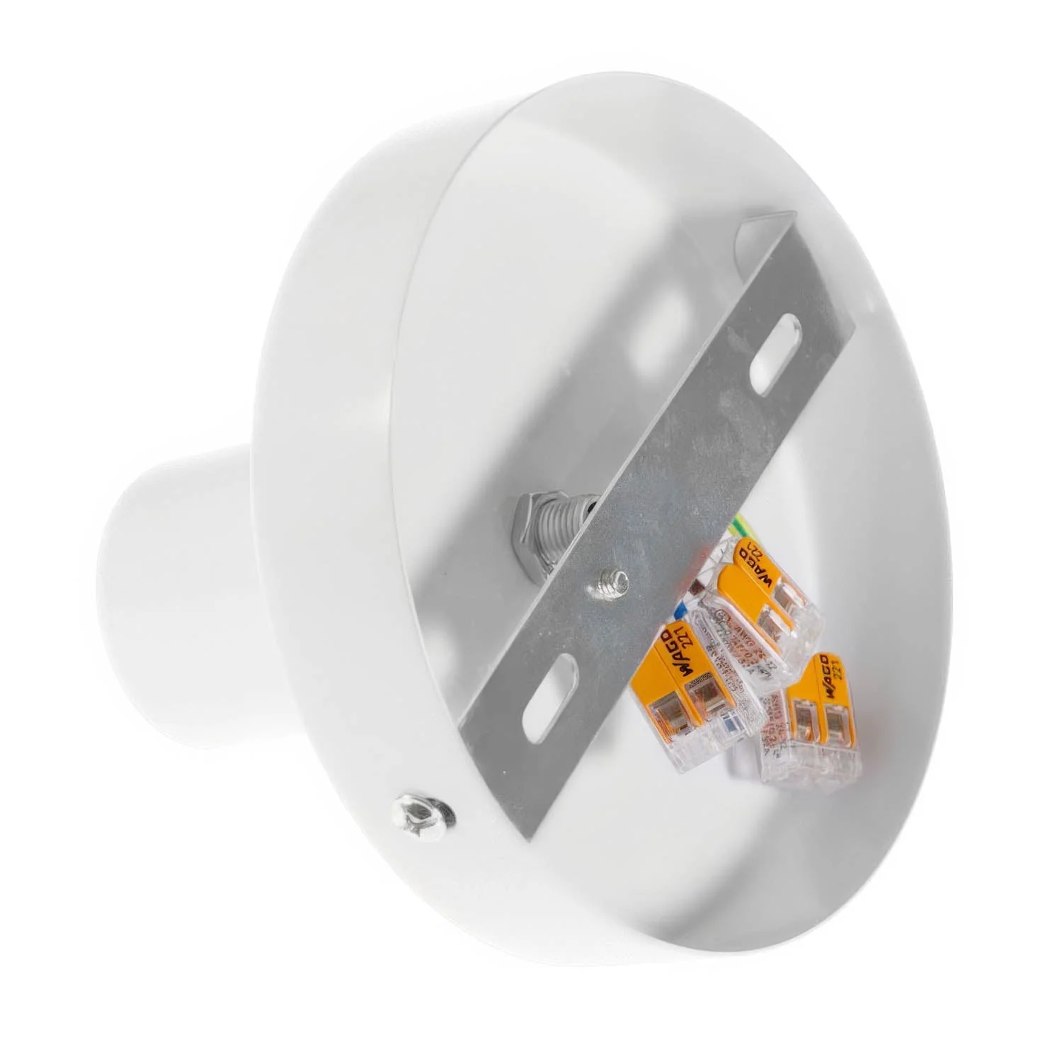 Fermaluce Metal, le point lumineux en métal à fixer au mur ou au plafond - Blanc mat - Image 2