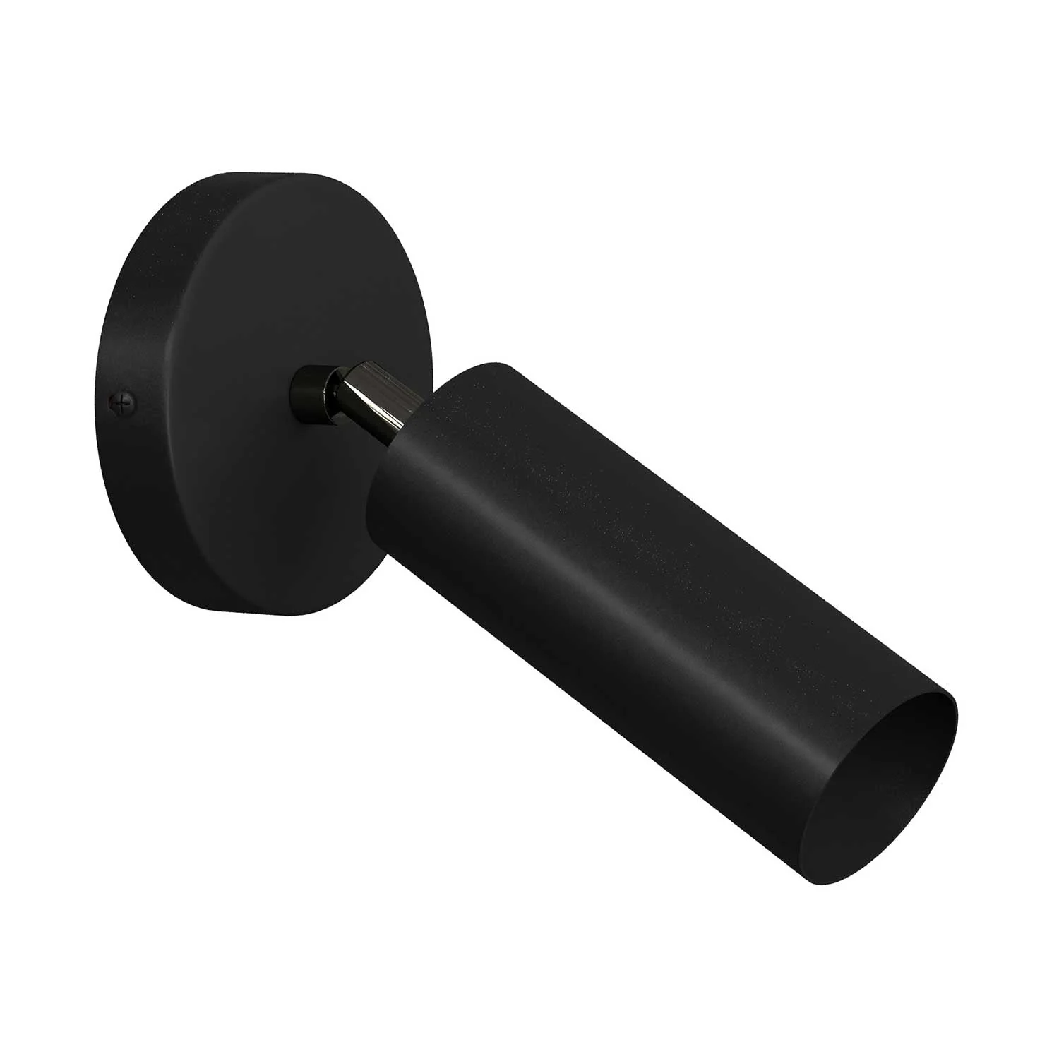 Fermaluce Metal spot orientable en métal avec abat-jour Tub-E14, applique murale - Noir