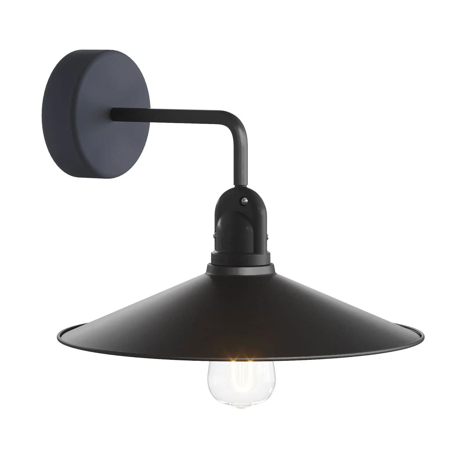 Fermaluce Modulair avec extension en L, abat-jour Swing et douille IP65 waterproof - Noir