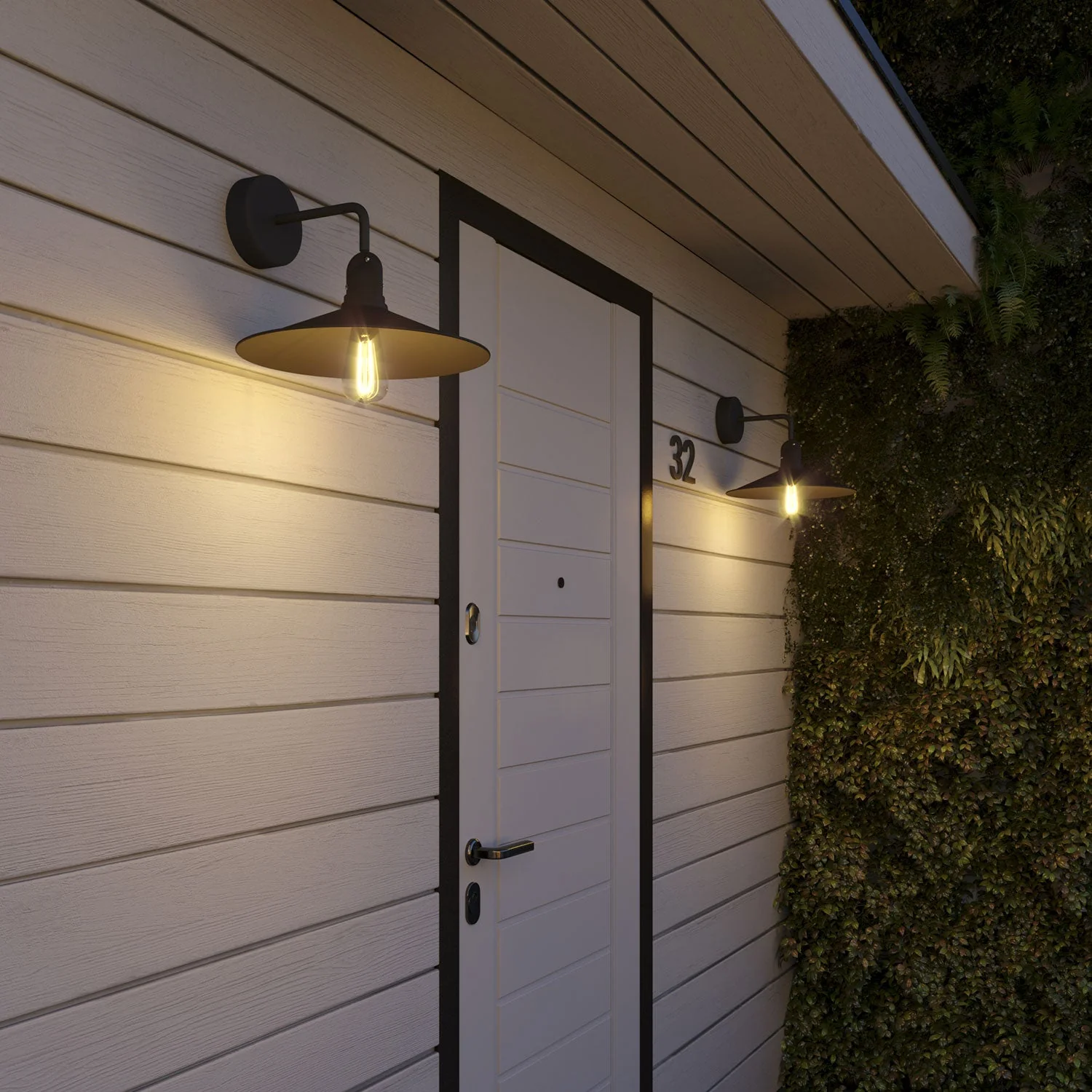 Fermaluce Modulair avec extension en L, abat-jour Swing et douille IP65 waterproof - Noir - Image 2