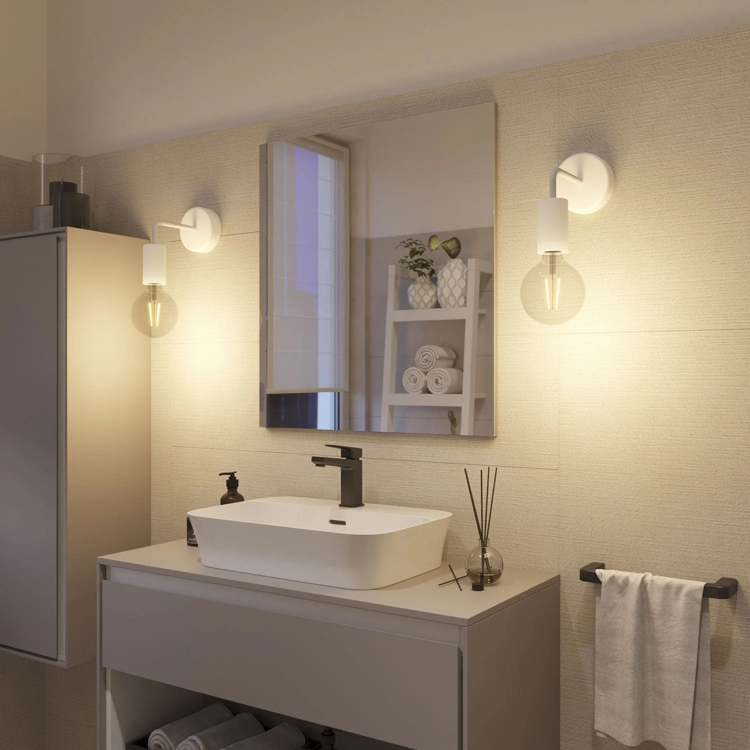 Fermaluce Modulair ELEGANT avec extension en L, pavillon et douille IP65 étanche - Blanc - Image 4
