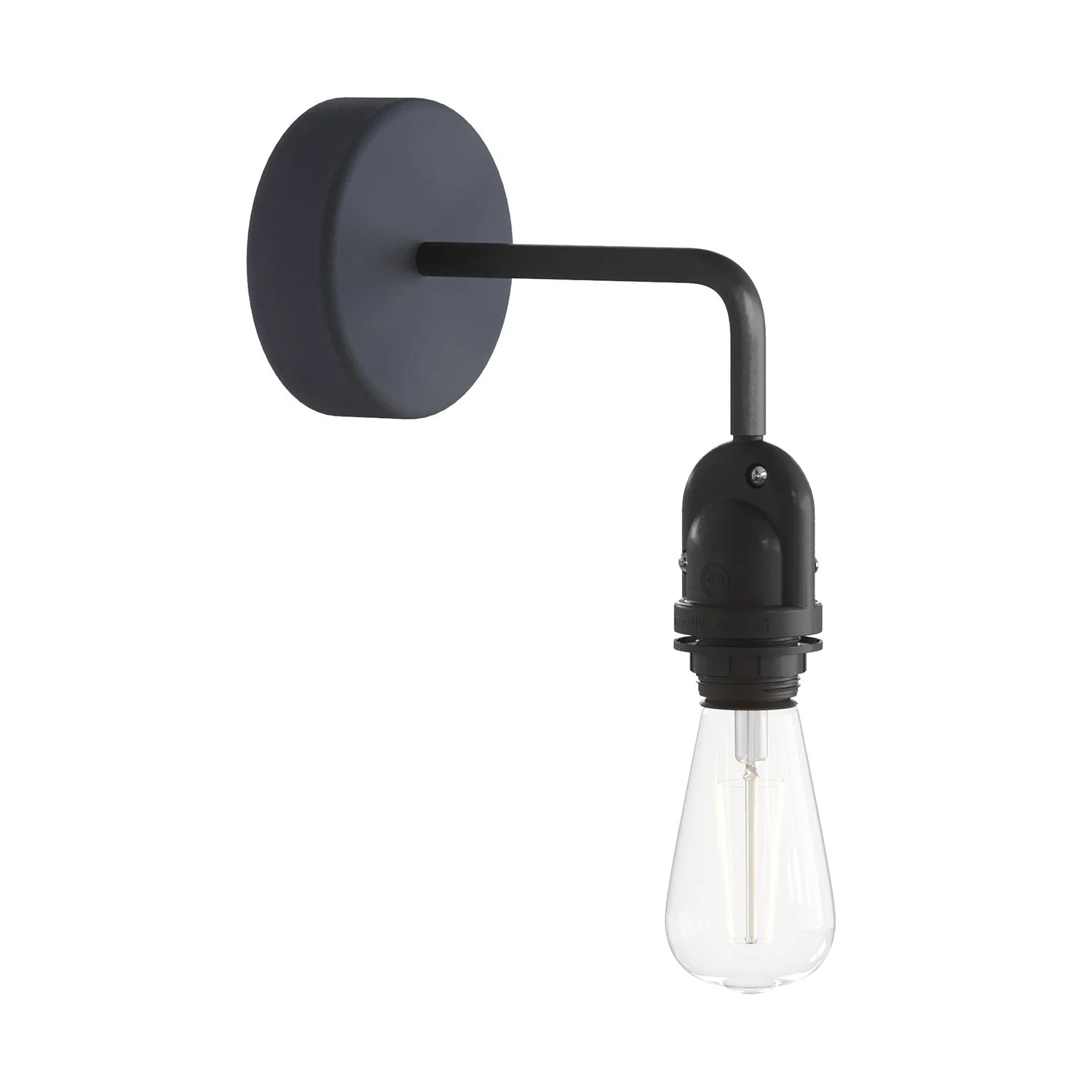 Fermaluce pour abat-jour Modulair avec extension en L, pavillon et douille IP65 étanche - Graphite