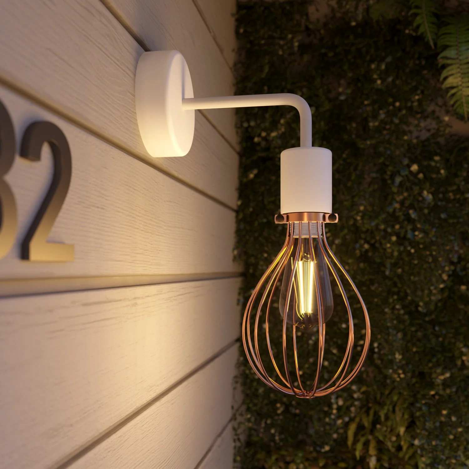 Fermaluce pour abat-jour Modulair ELEGANT avec extension en L, pavillon et douille IP65 waterproof - Blanc - Image 3