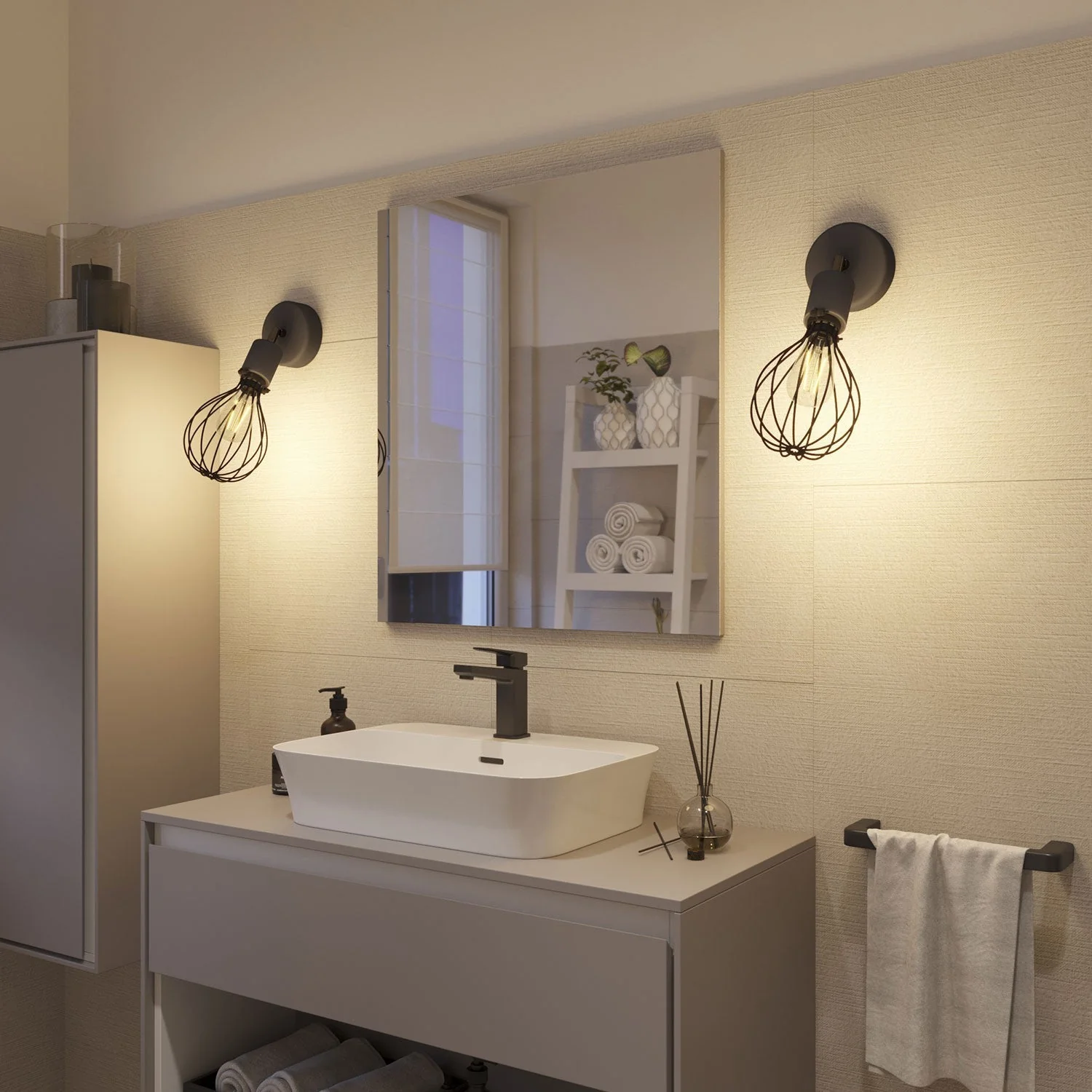 Fermaluce pour abat-jour Modulair ELEGANT avec articulation orientable, pavillon et douille IP65 étanche - Noir - Image 4