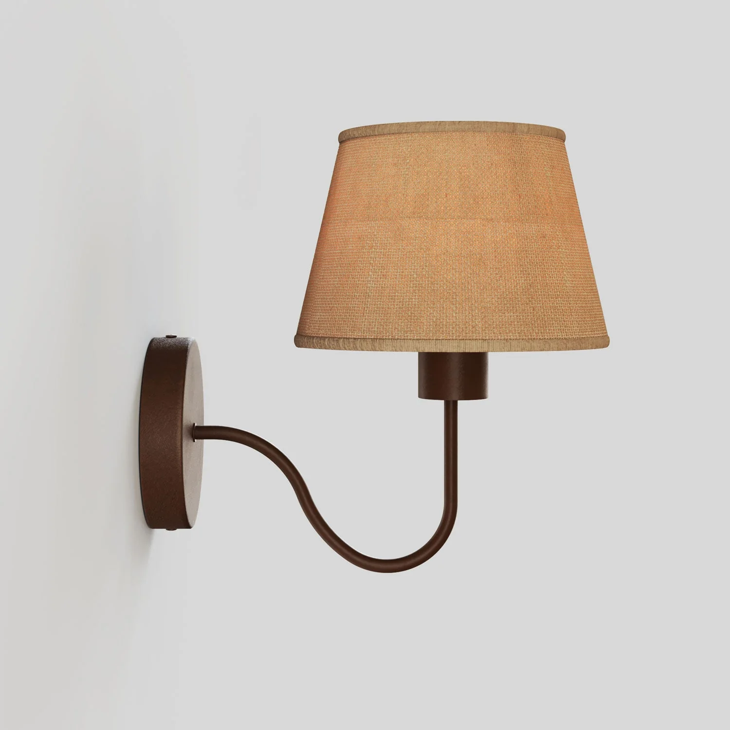 Fermaluce wall lamp avec extension en S et abat-jour Impero - Jute naturelle - Image 4