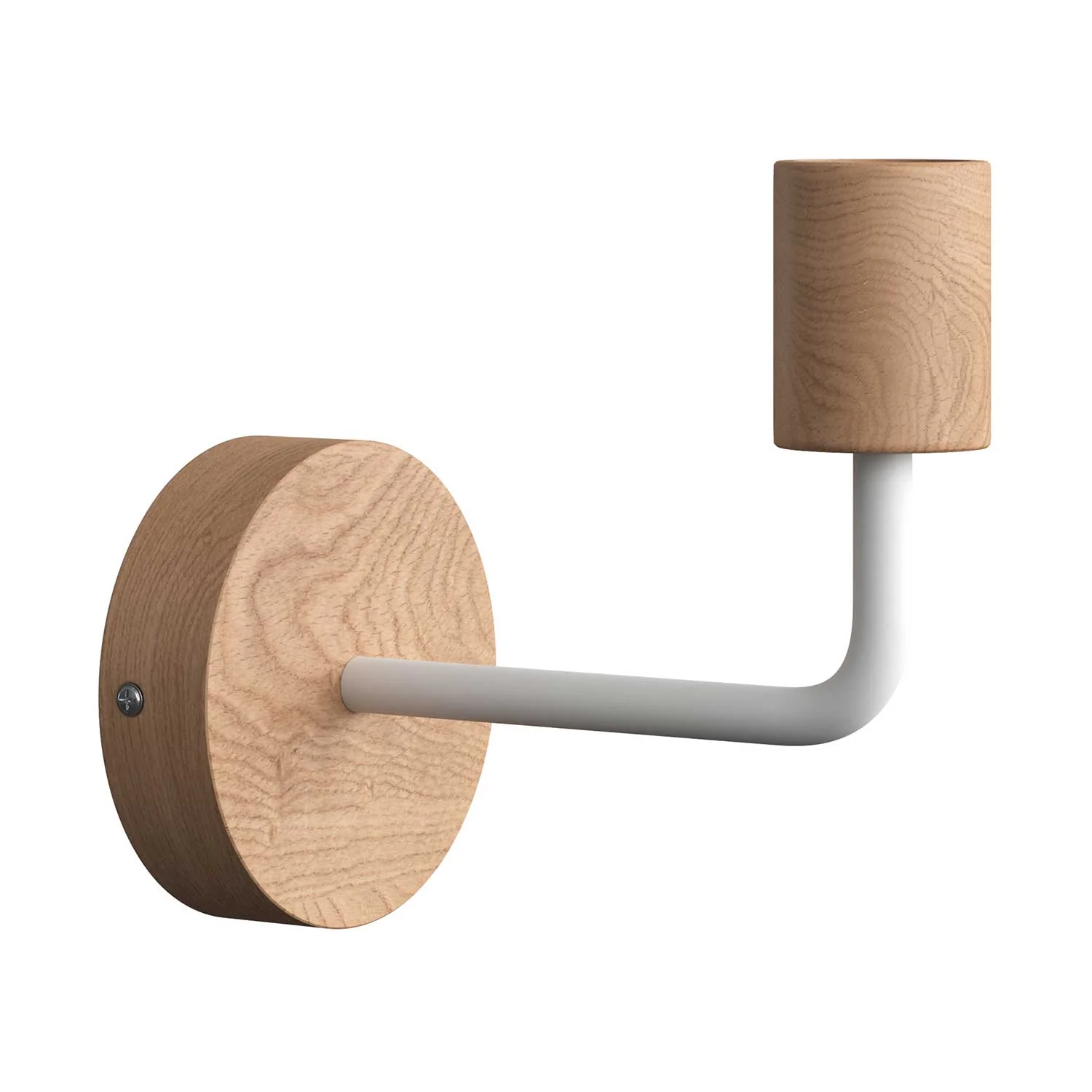 Fermaluce Wood, applique murale en bois avec extension courbe - Neutre - Image 3
