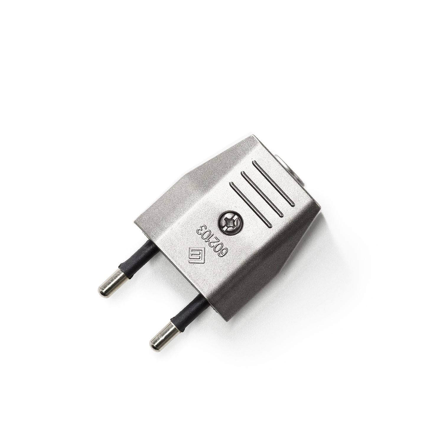 Fiche Européenne Creative Plug 2 pôles 10A - Titane