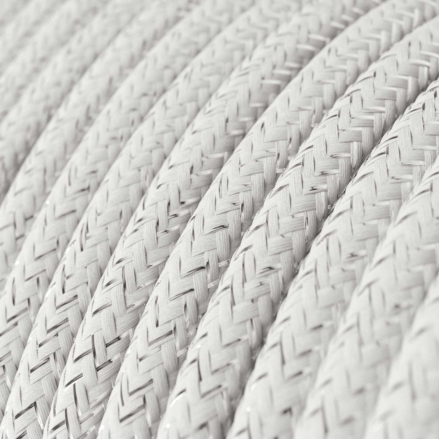 Fil électrique gainé Blanc brillant et pailleté - L'Original Creative Cables, pour des décorations lumineuses uniques - RL01 - Image 2