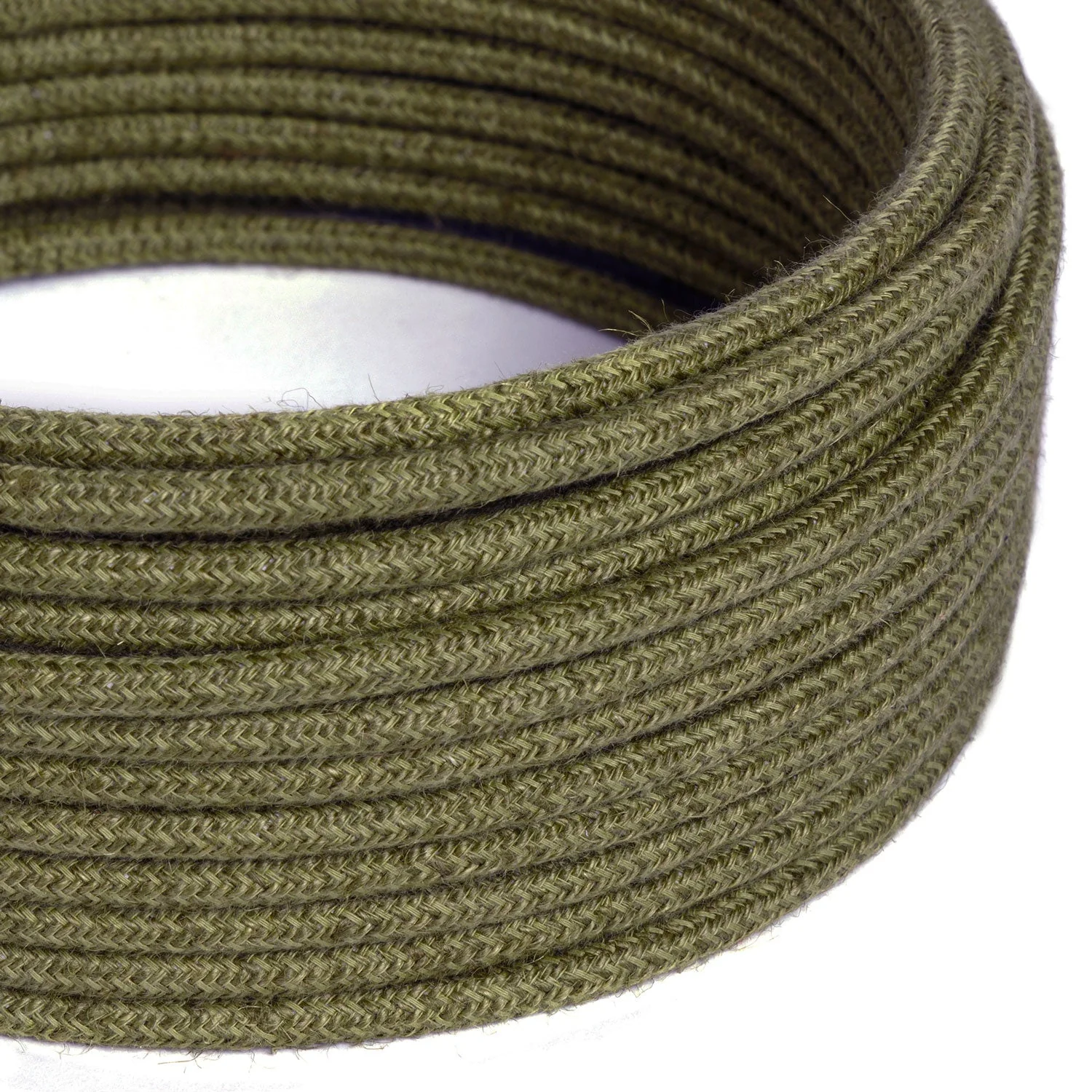 Fil recouvert de tissu - Jute Marron Écorce RN26 - Certifié UL