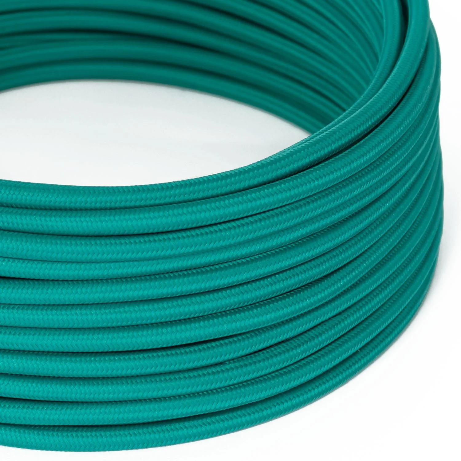 Fil électrique tissu - Turquoise brillant RM71 - Certifié UL