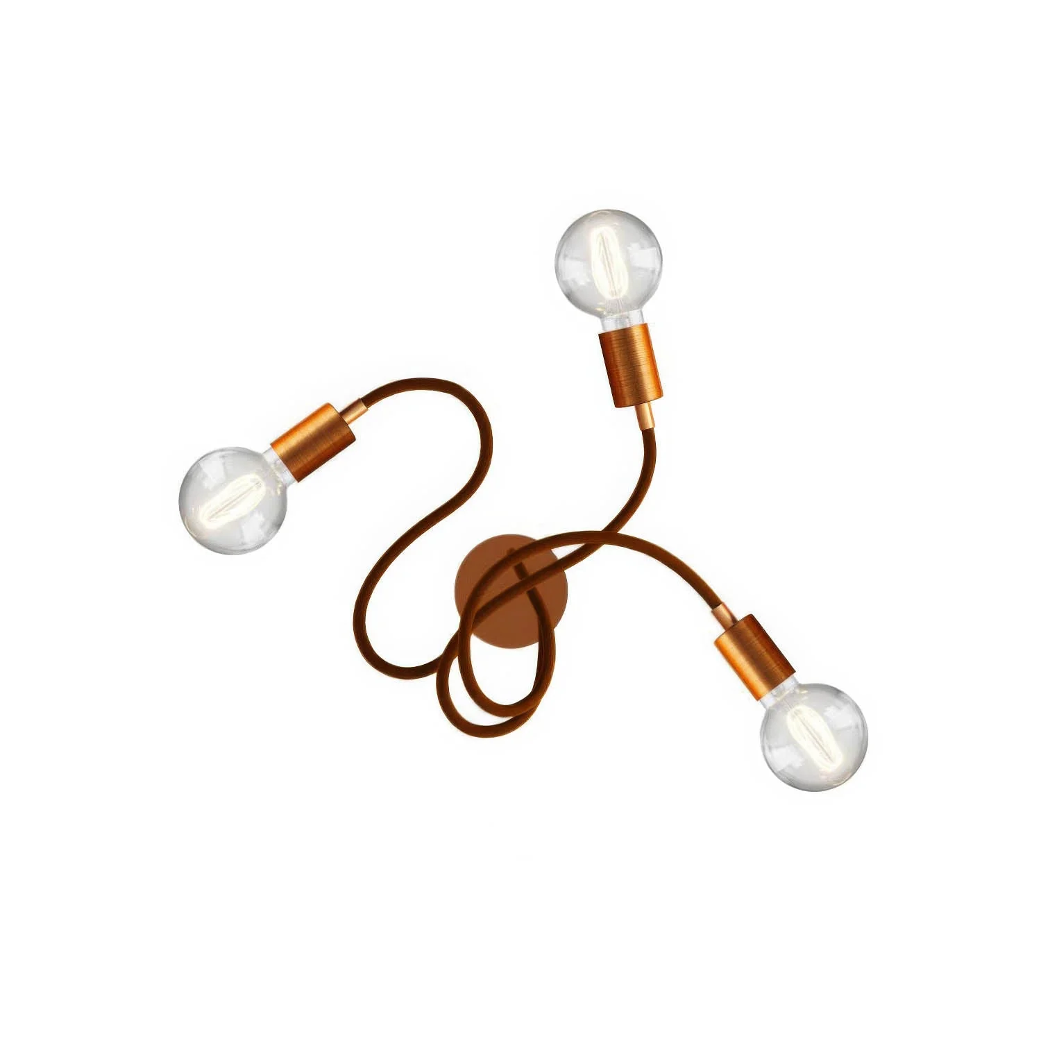 Flex 60 applique ou plafonnier articulé à lumière diffuse avec ampoule LED G95 - Cuivre satiné