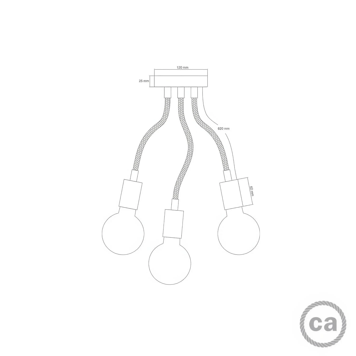 Flex 60 lampe murale ou plafonnier articulée à lumière diffuse avec ampoule LED ST64 - Titane satiné - Image 4