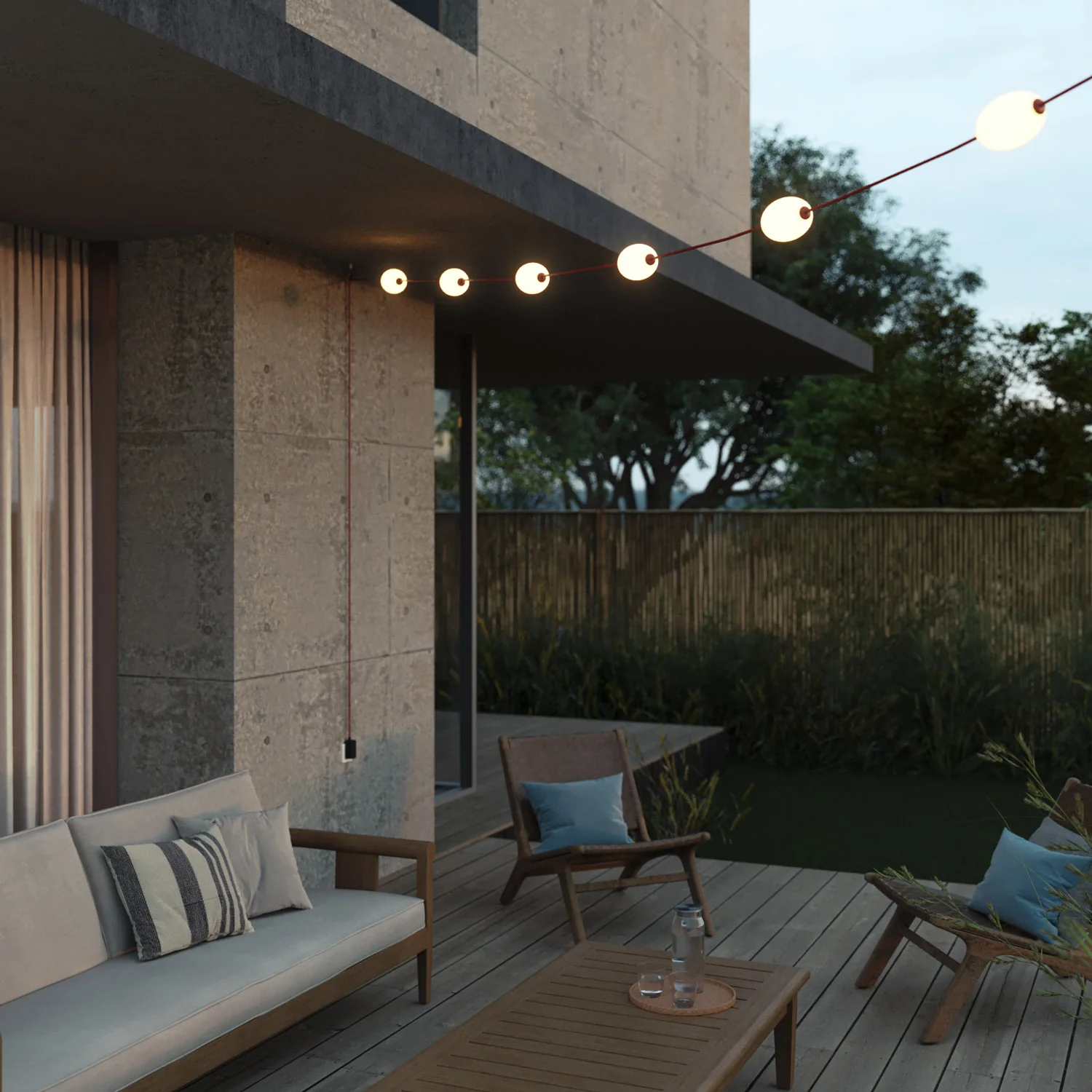 Guirlande lumineuse 6 points lumineux d’extérieur IP67 Rouge étoile de mer avec fiche UK - Marina6 - Image 2