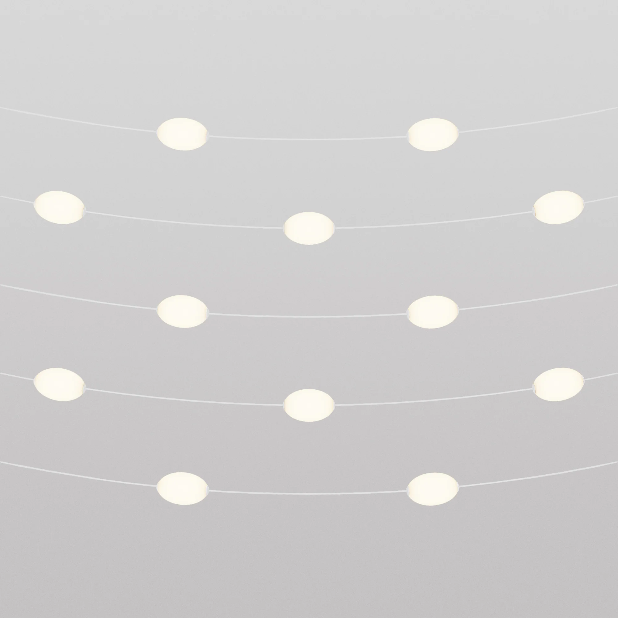 Guirlande lumineuse extérieure 12 points lumineux IP67 Blanc sable avec prise UK - Marina12