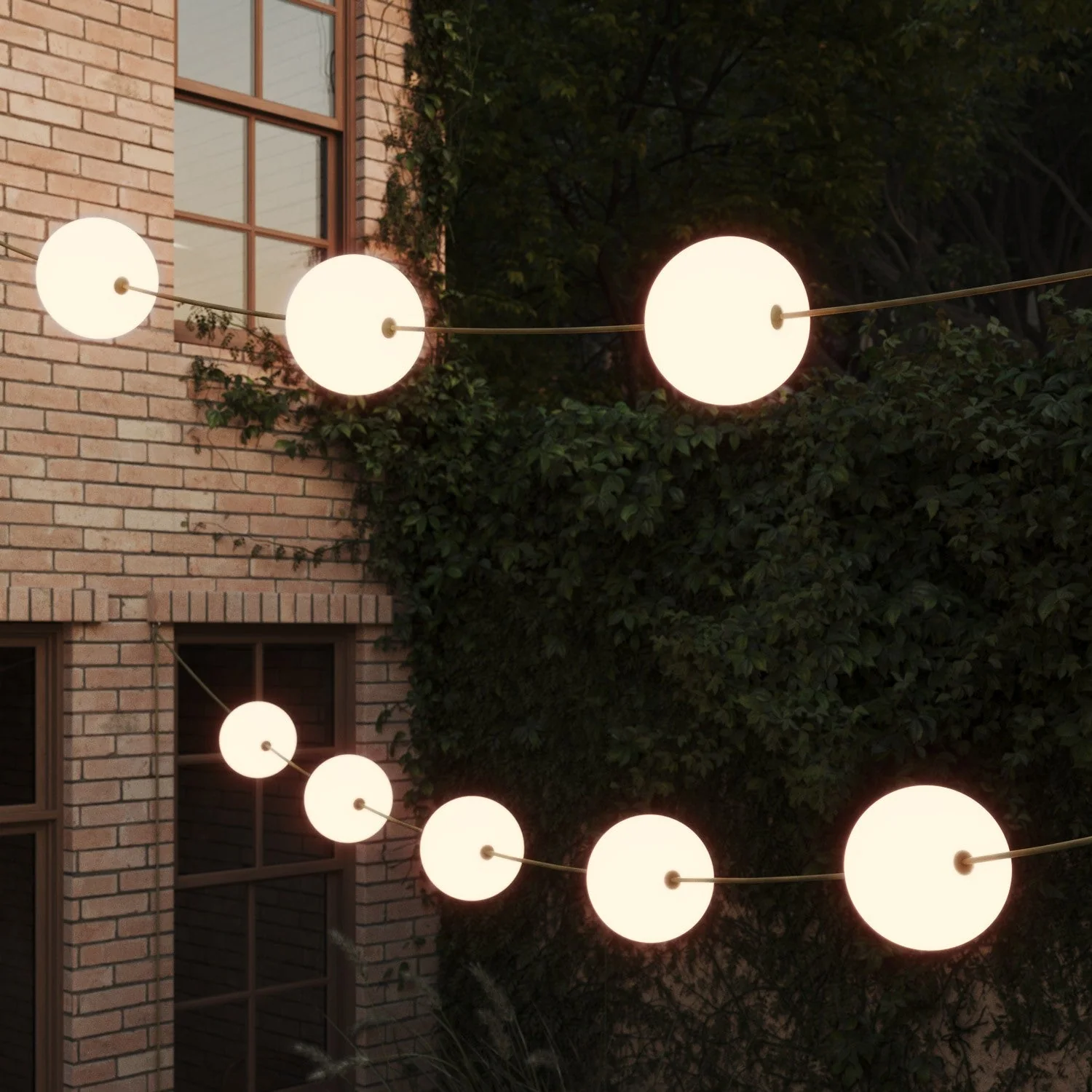 Guirlande lumineuse 12 points lumineux d’extérieur IP67 Vert olive avec Fiche UK – Marina12 Cherry - Image 3