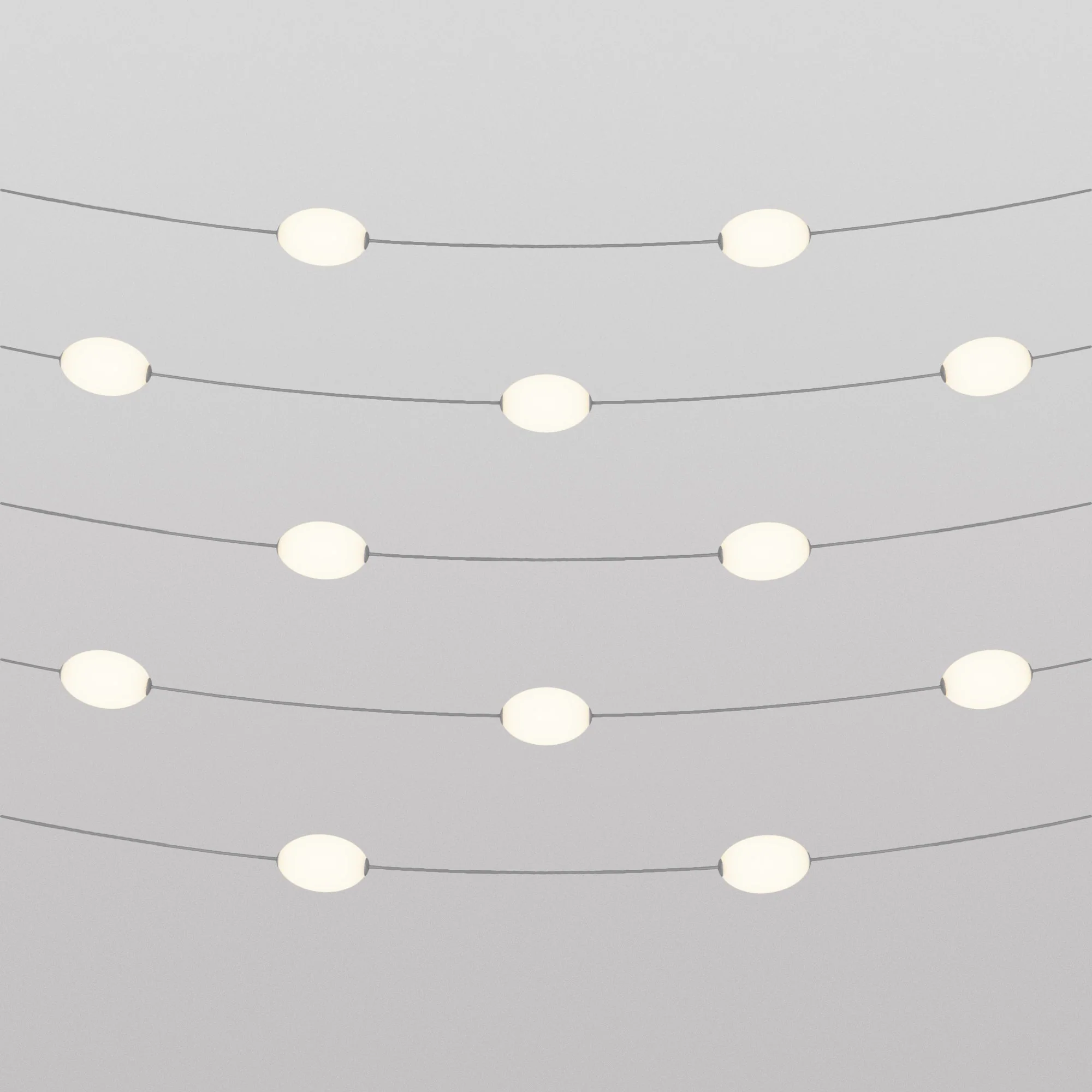 Guirlande lumineuse d’extérieur 12 lumières pour environnements humides Gris, alimentation avec fiche US - Marina12