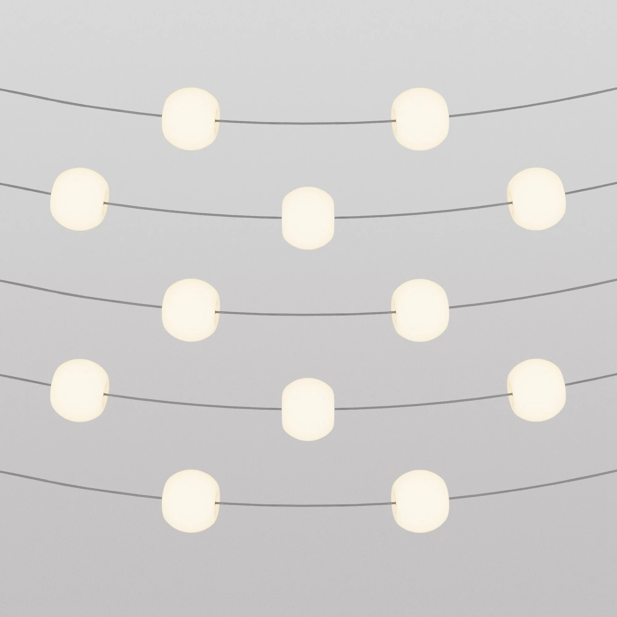 Guirlande extérieure 12 lumières pour zones humides Gris, alimentation avec fiche US - Marina12 Cherry