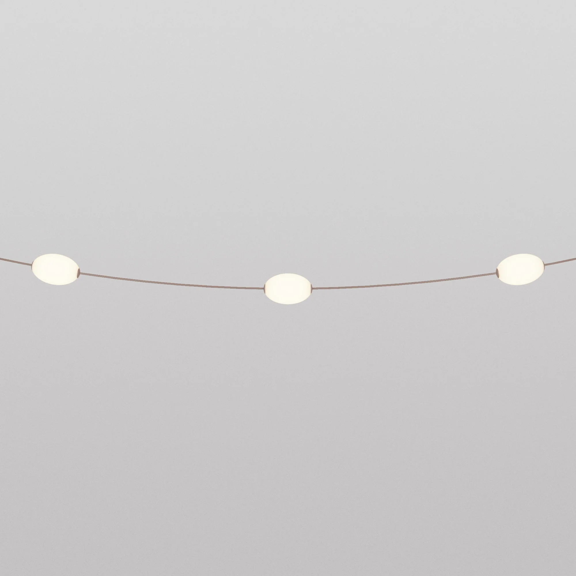 Guirlande lumineuse d’extérieur 3 points lumineux Brun Désert pour environnements humides, alimentation avec fiche US - Marina3
