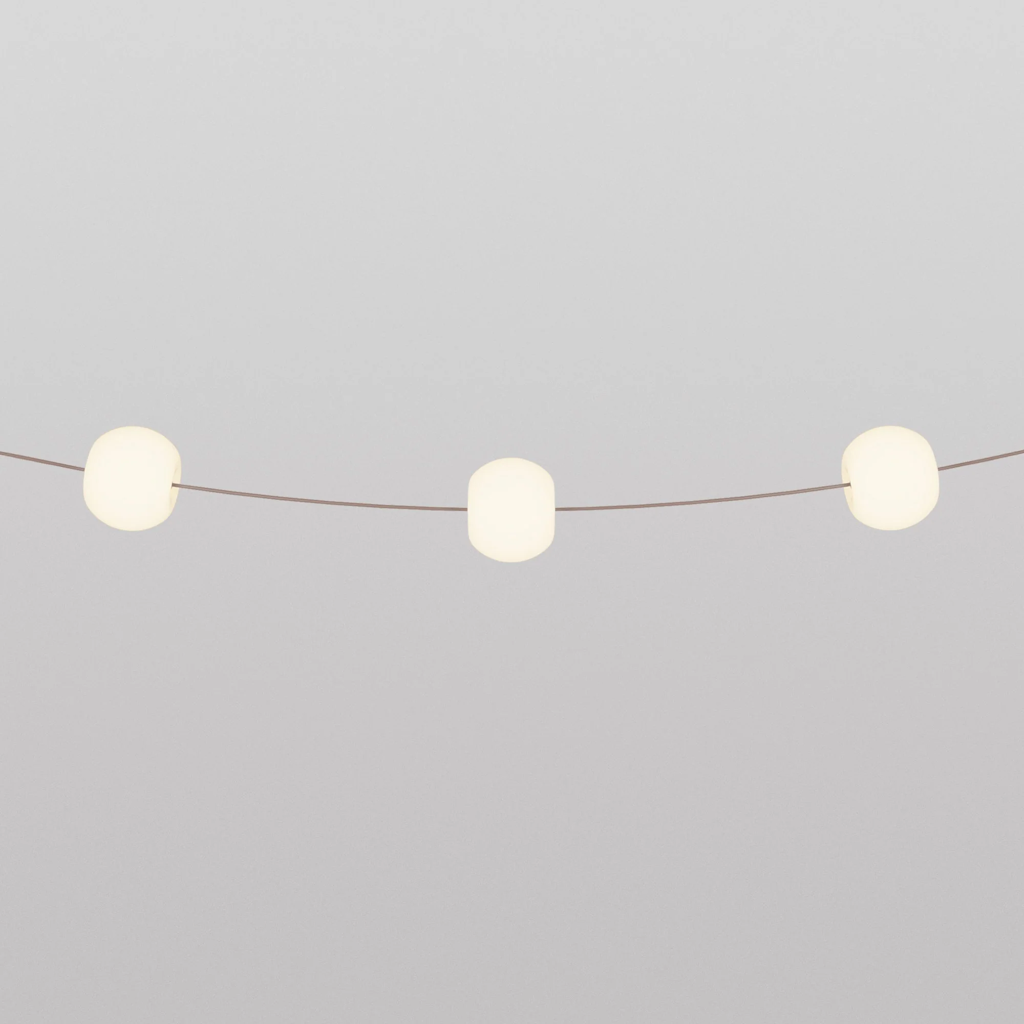 Guirlande lumineuse d’extérieur 3 lumières pour environnements humides Desert Brown, alimentation avec fiche US - Marina3 Cherry