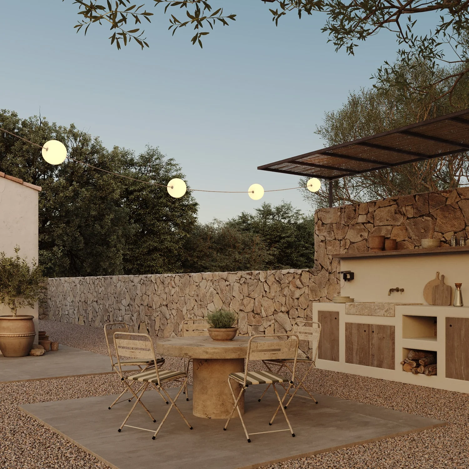 Guirlande lumineuse d’extérieur 4 lumières pour zones humides Desert Brown, alimentation avec prise US - Marina4 Cherry - Image 10