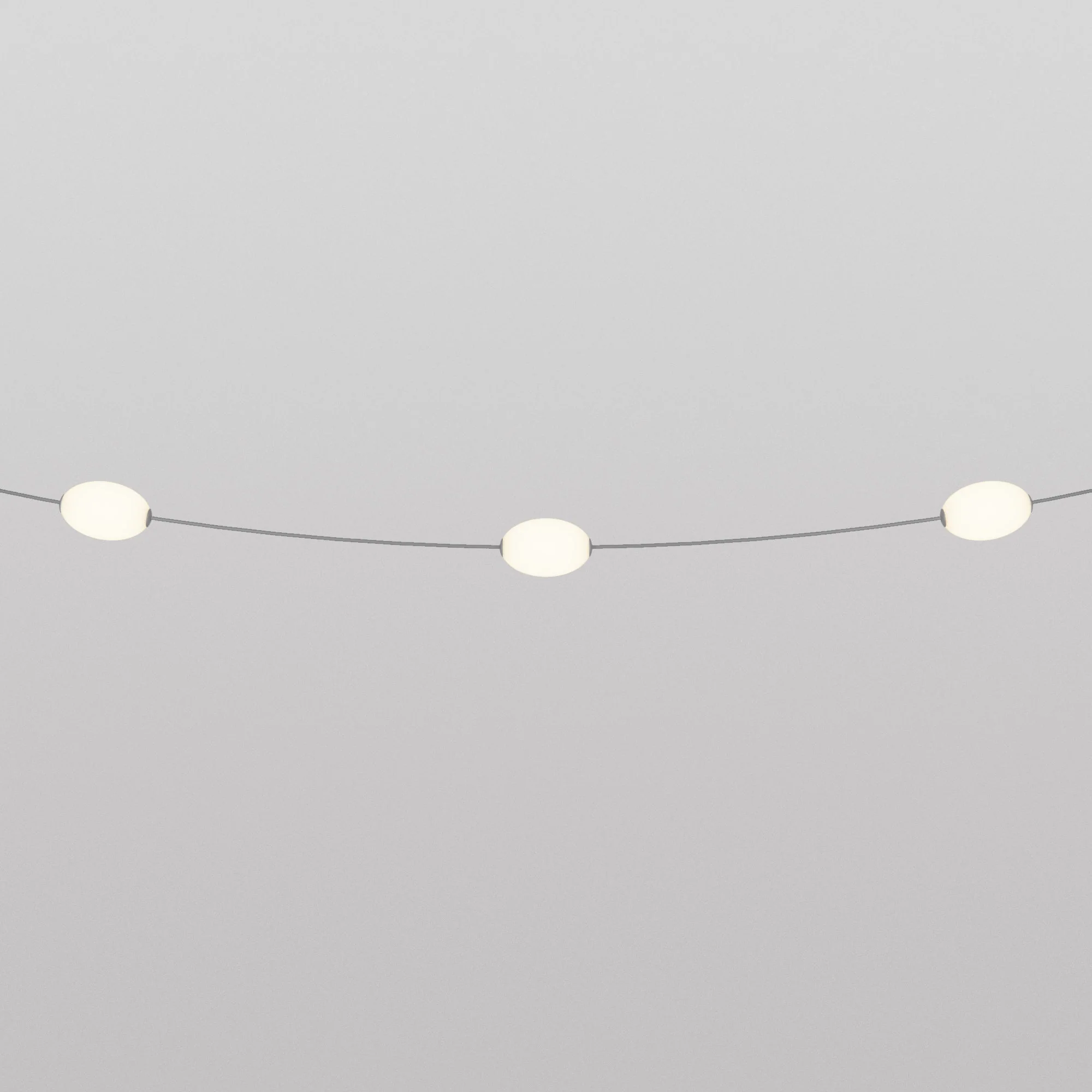 Guirlande lumineuse d’extérieur à 3 lumières pour environnements humides, gris, alimentation avec fiche US - Marina3