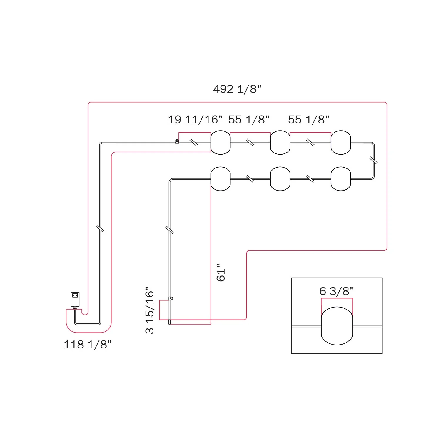 Guirlande lumineuse d’extérieur à 6 lumières pour environnements humides, Desert Brown, alimentation avec fiche US - Marina6 Cherry - Image 16