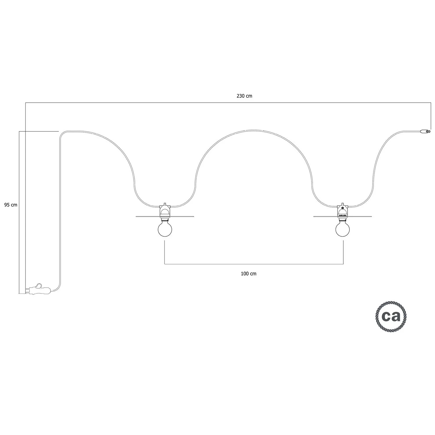 Guirlande lumineuse Modulair d’extérieur IP65 portable avec 2 abat-jour - Blanc - Image 5