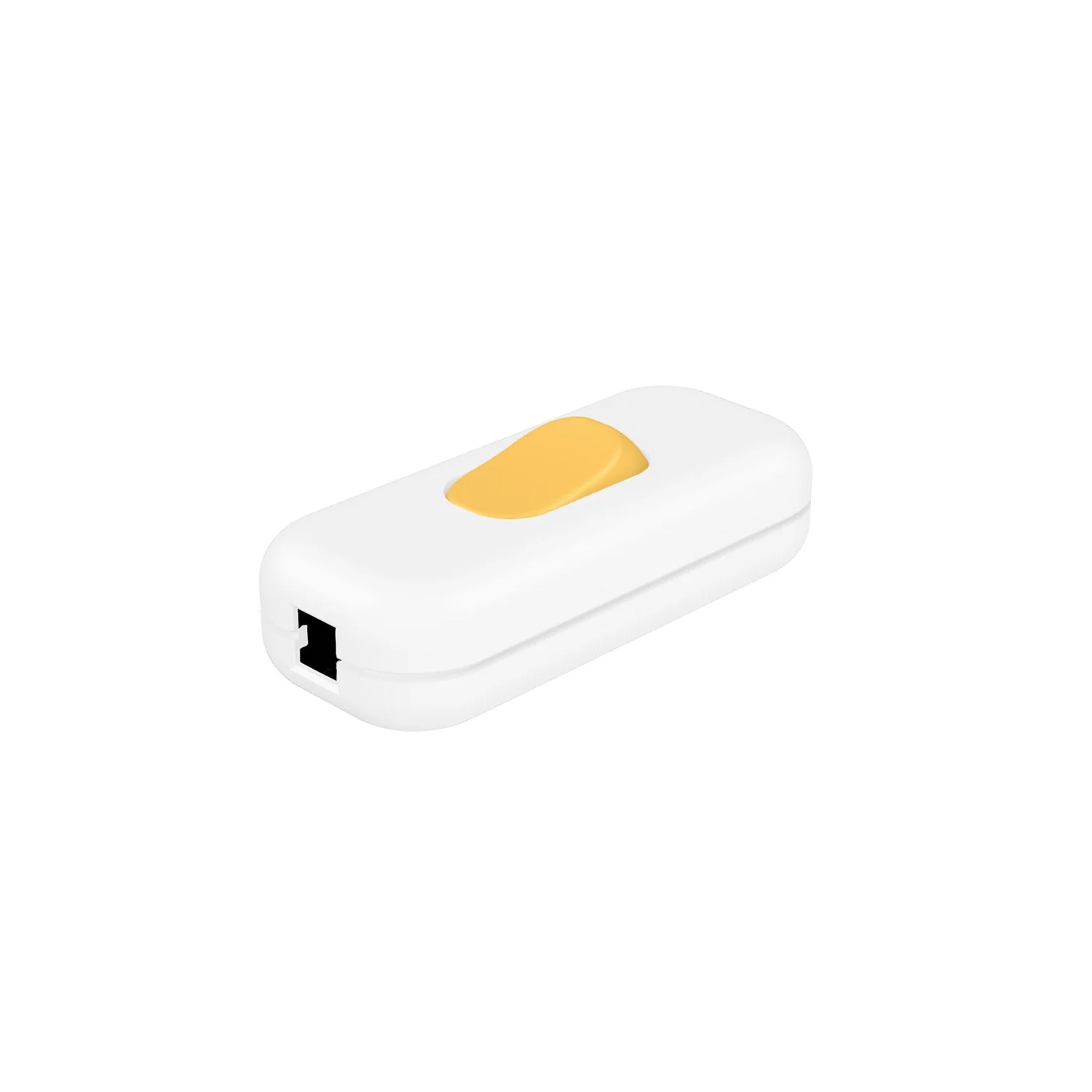 Interrupteur unipolaire coupe-circuit Creative Switch Blanc et bouton Moutarde - Image 2