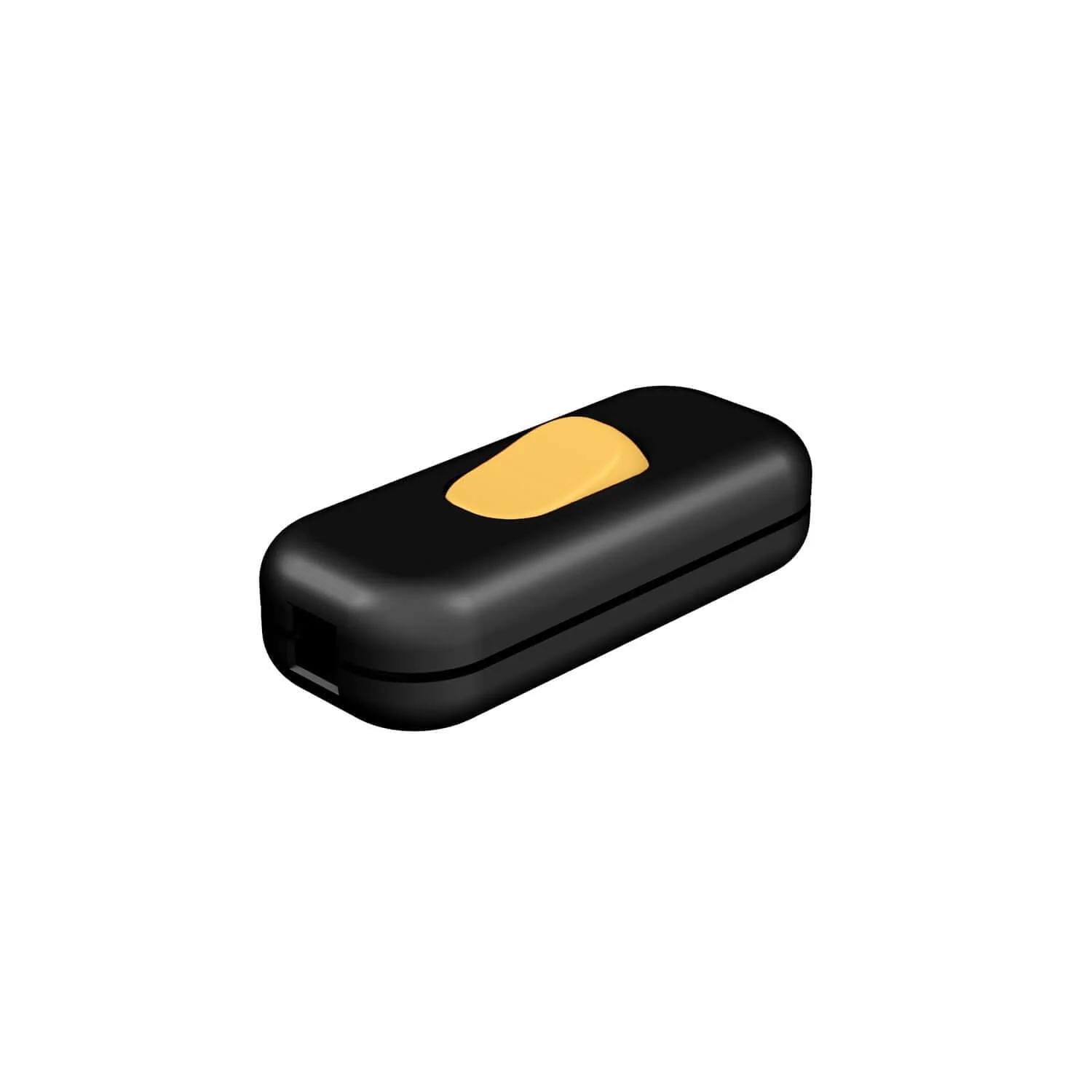 Interrupteur unipolaire coupe-circuit Creative Switch Noir et bouton Moutarde - Image 2