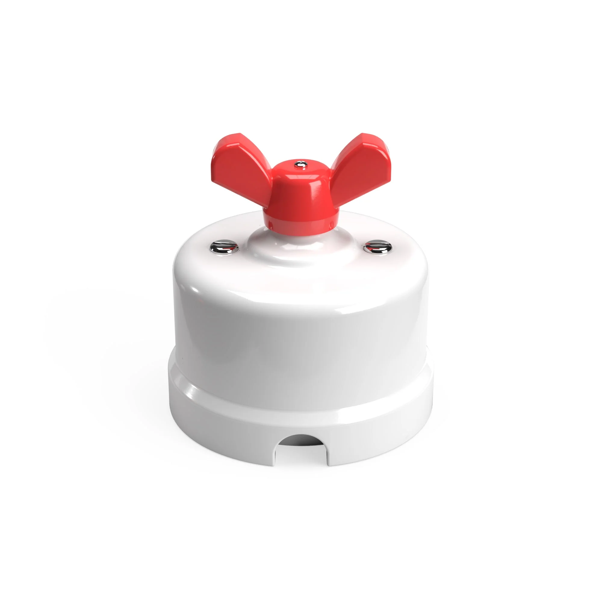 Interrupteur/va-et-vient en porcelaine blanche avec écrou papillon - Image 15