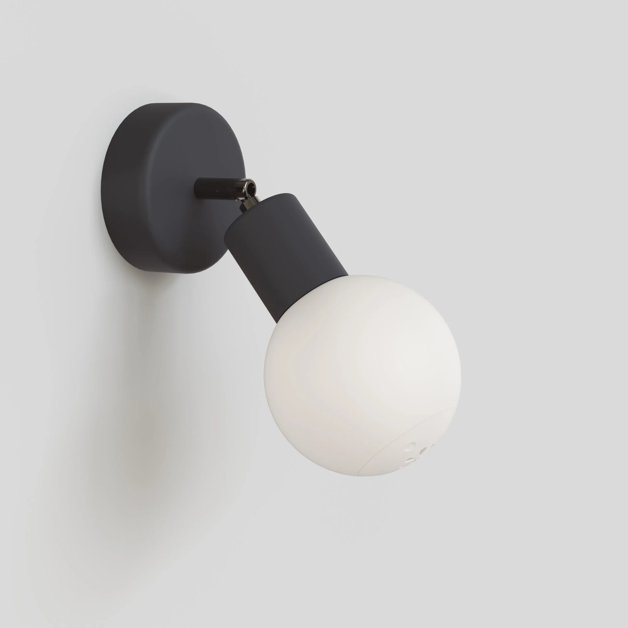 IP65 Modulair Outdoor Wall Light with Adjustable Joint and Unbreak-a-Ball Shatterproof Sphere Shade - Black - Image 4
