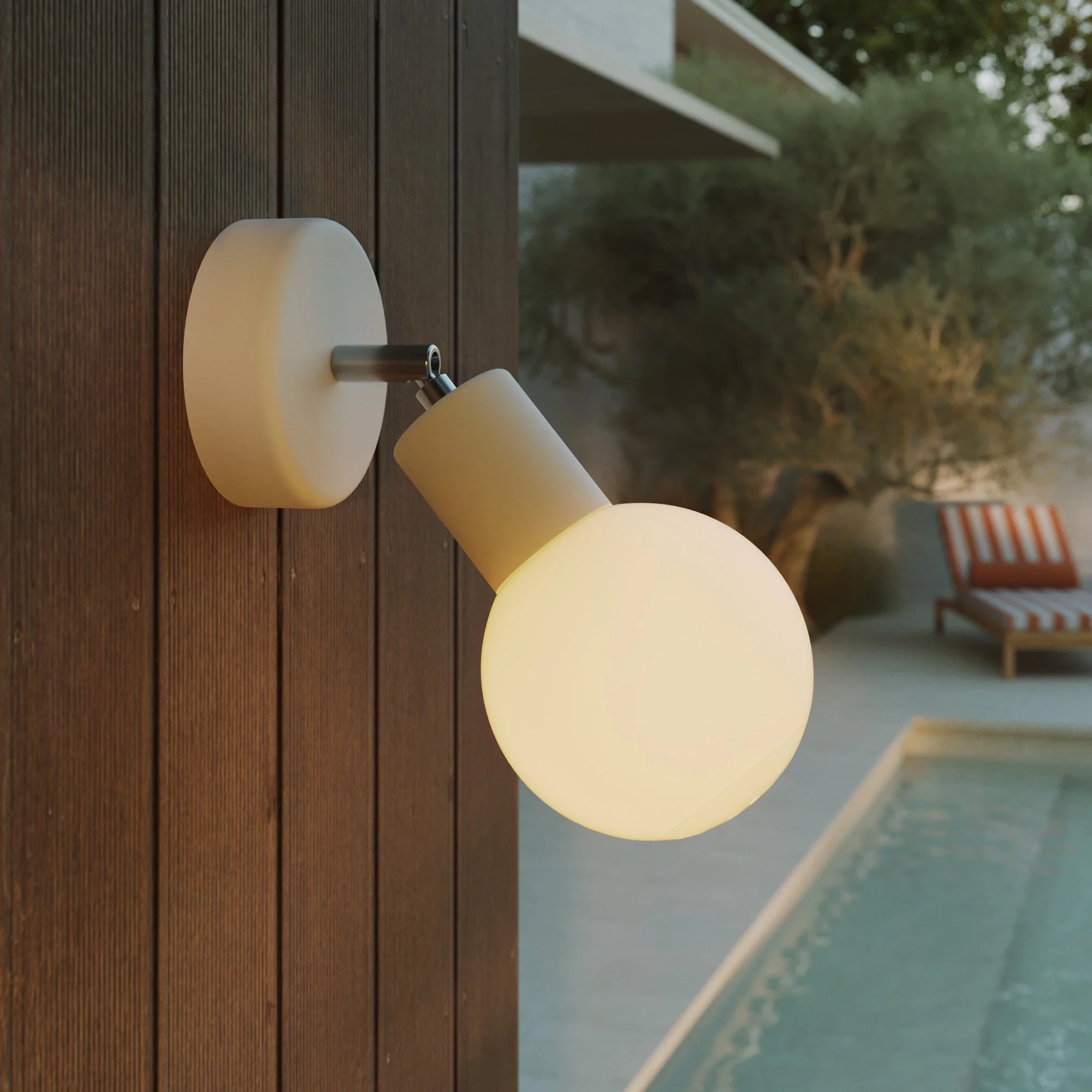 Applique IP65 Modulair d’extérieur avec articulation réglable et globe sphérique incassable Unbreak-a-Ball - Blanc - Image 3