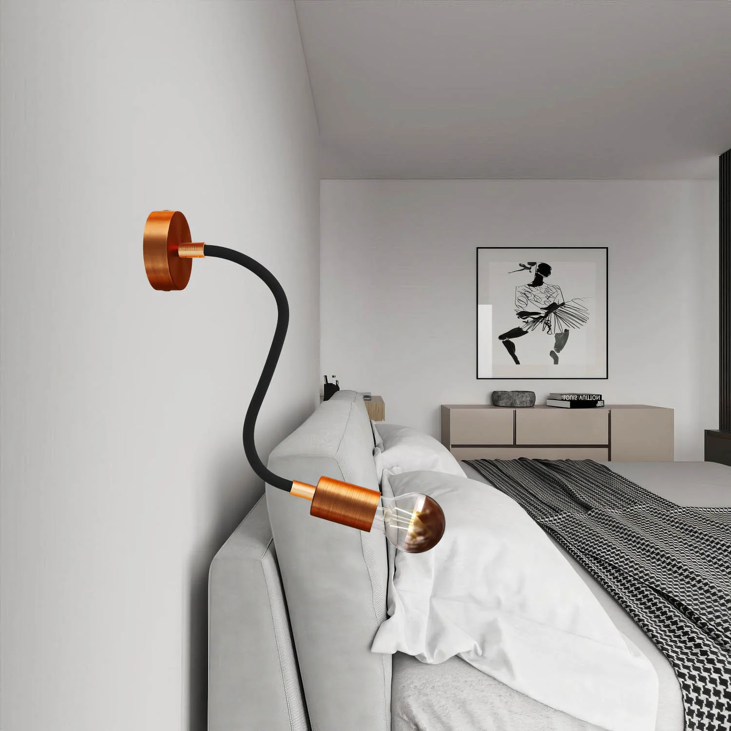 Kit Creative Flex tube flexible d’extension recouvert de tissu RM04 Noir avec embouts métalliques - Image 27
