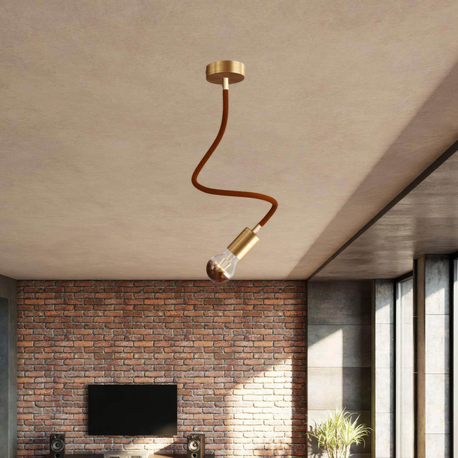 Kit Creative Flex tube flexible d’extension gainé de tissu RM13 Marron avec embouts métalliques - Image 37
