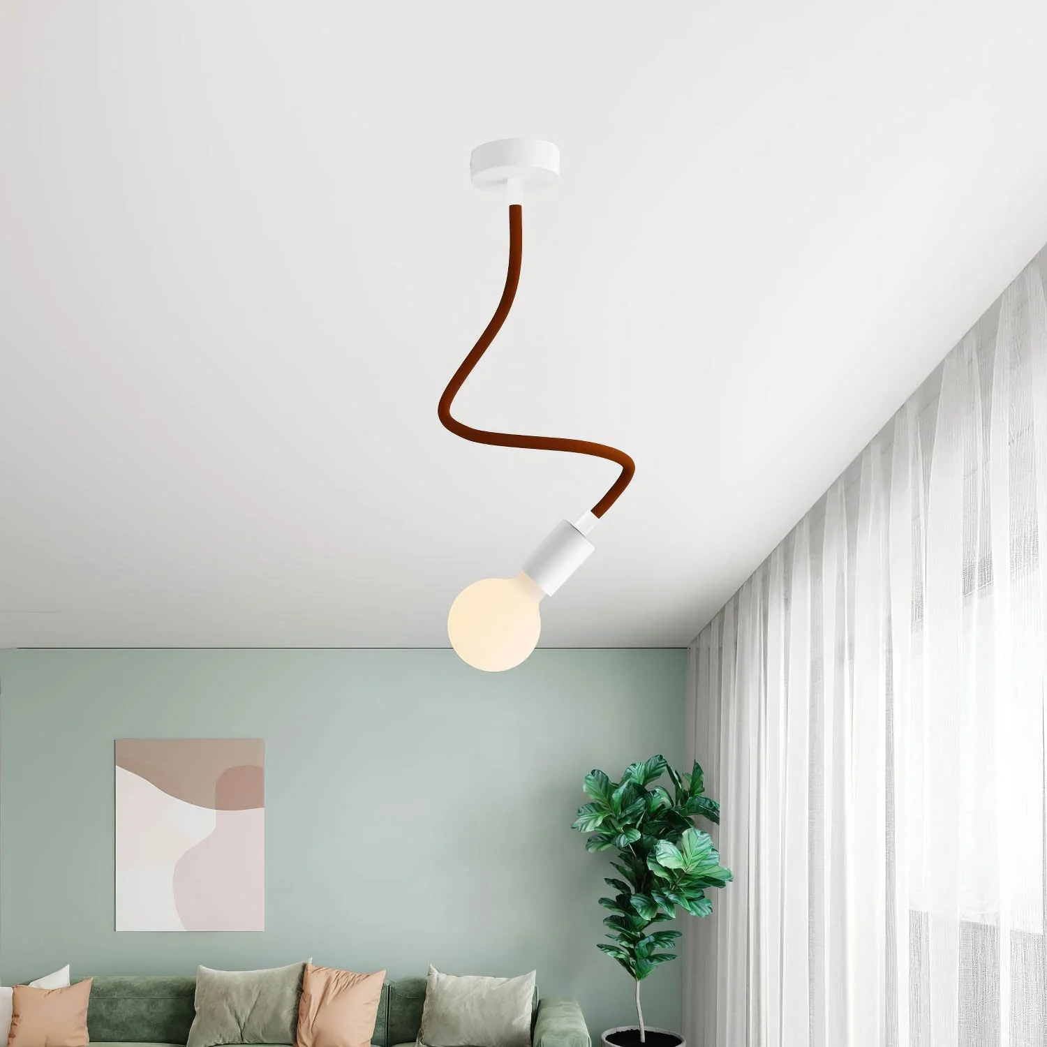 Kit Creative Flex tube flexible d’extension gainé de tissu RM13 Marron avec embouts métalliques - Image 7