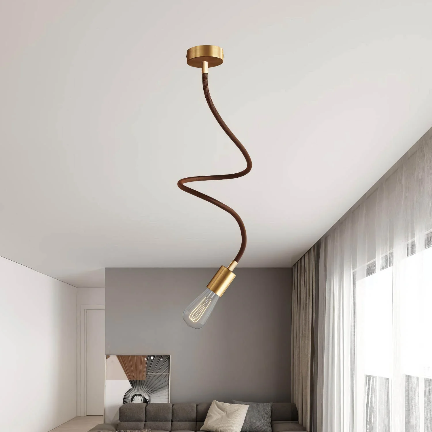 Kit Creative Flex tube d'extension flexible recouvert de tissu RZ22 Noir Whiskey avec embouts métalliques - Image 39