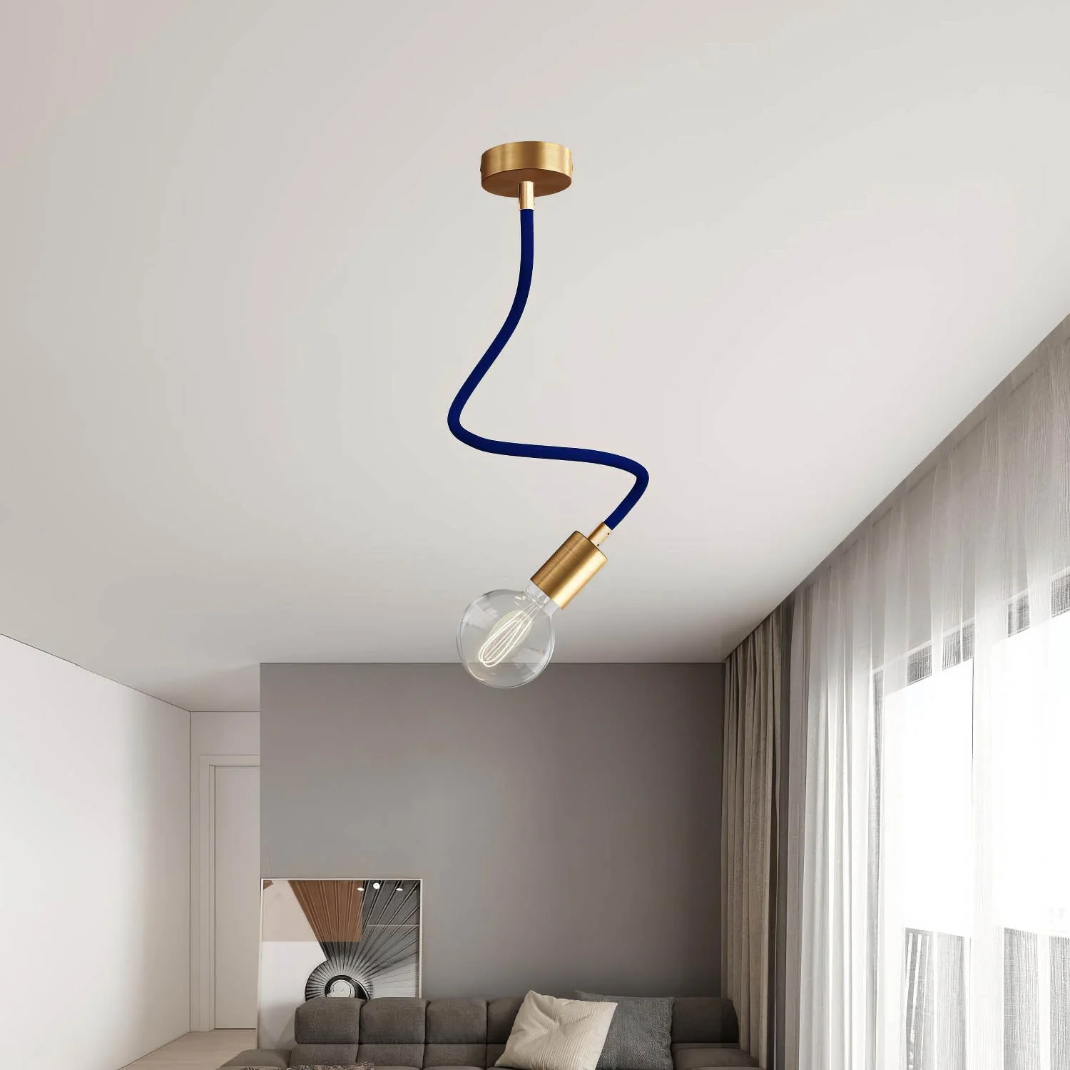 Kit Creative Flex tube flexible d’extension recouvert de tissu RM20 Bleu foncé avec embouts métalliques - Image 37