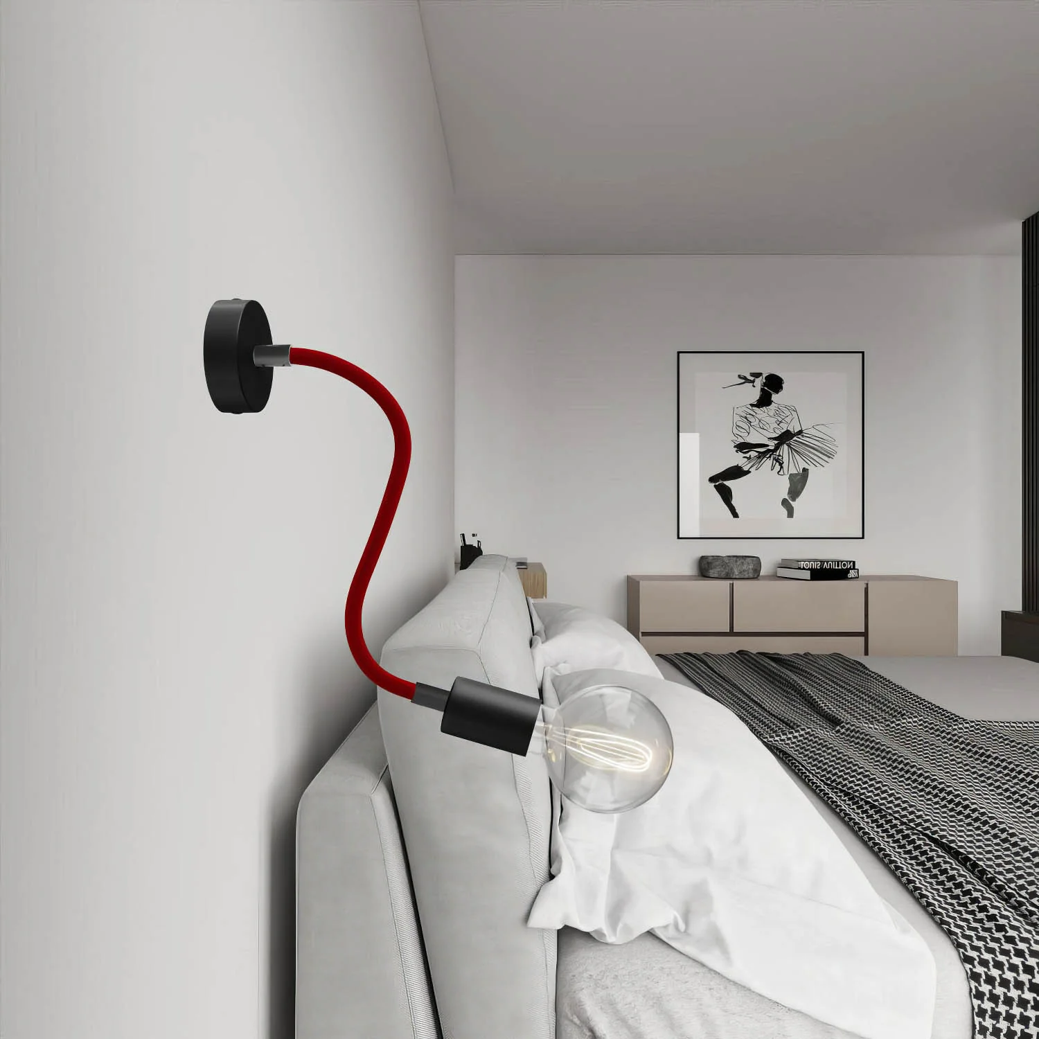 Kit Creative Flex tube flexible d’extension recouvert de tissu RM09 Rouge avec embouts métalliques - Image 13